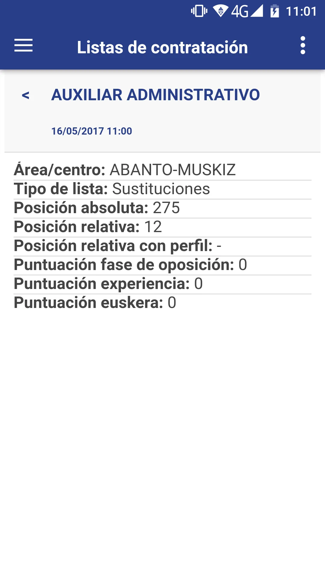 Listas Contratación Osakidetza | Indus Appstore | Screenshot