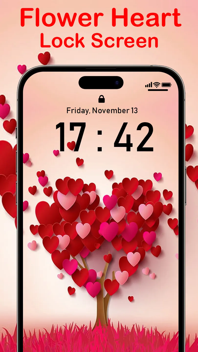 Rose Heart Lock Screen | Indus Appstore | Screenshot