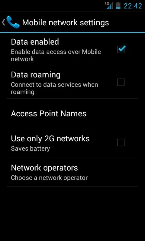 Data Settings | Indus Appstore | Screenshot