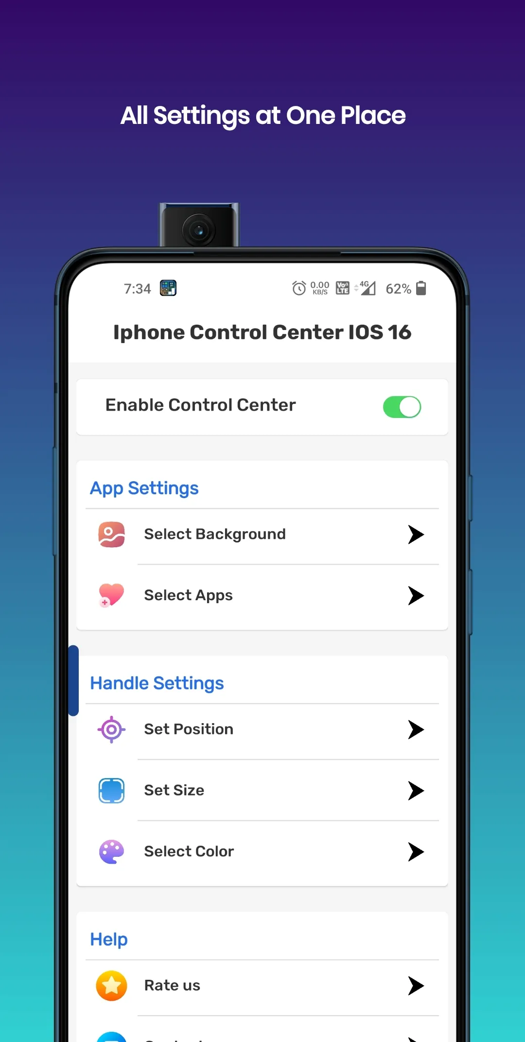iPhone Control Center iOS 16 | Indus Appstore | Screenshot