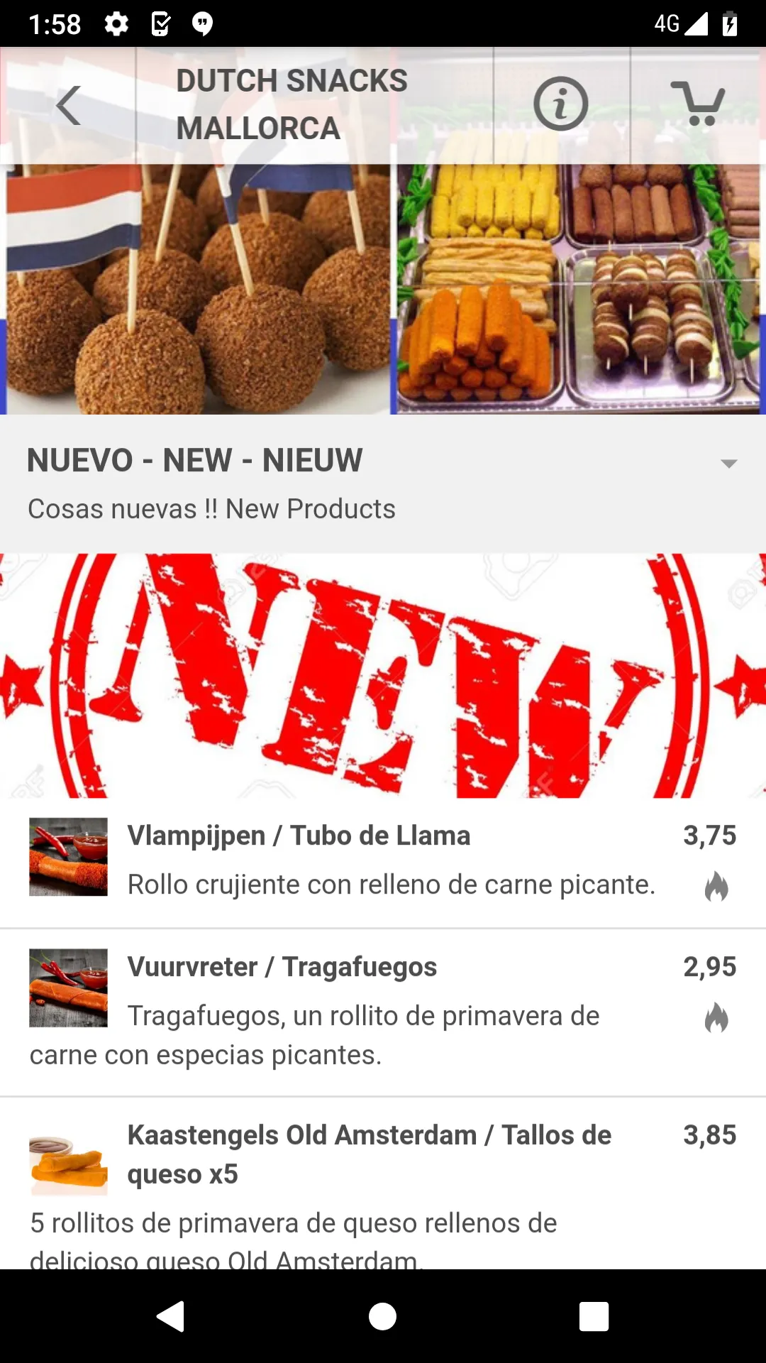 Dutch Snacks Mallorca | Indus Appstore | Screenshot