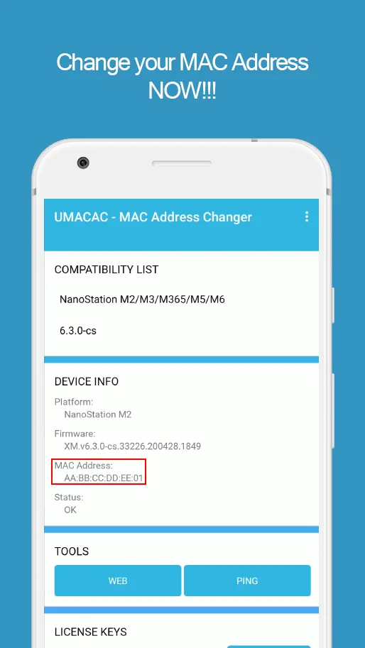 UMACAC - Ubiquiti MAC Address  | Indus Appstore | Screenshot