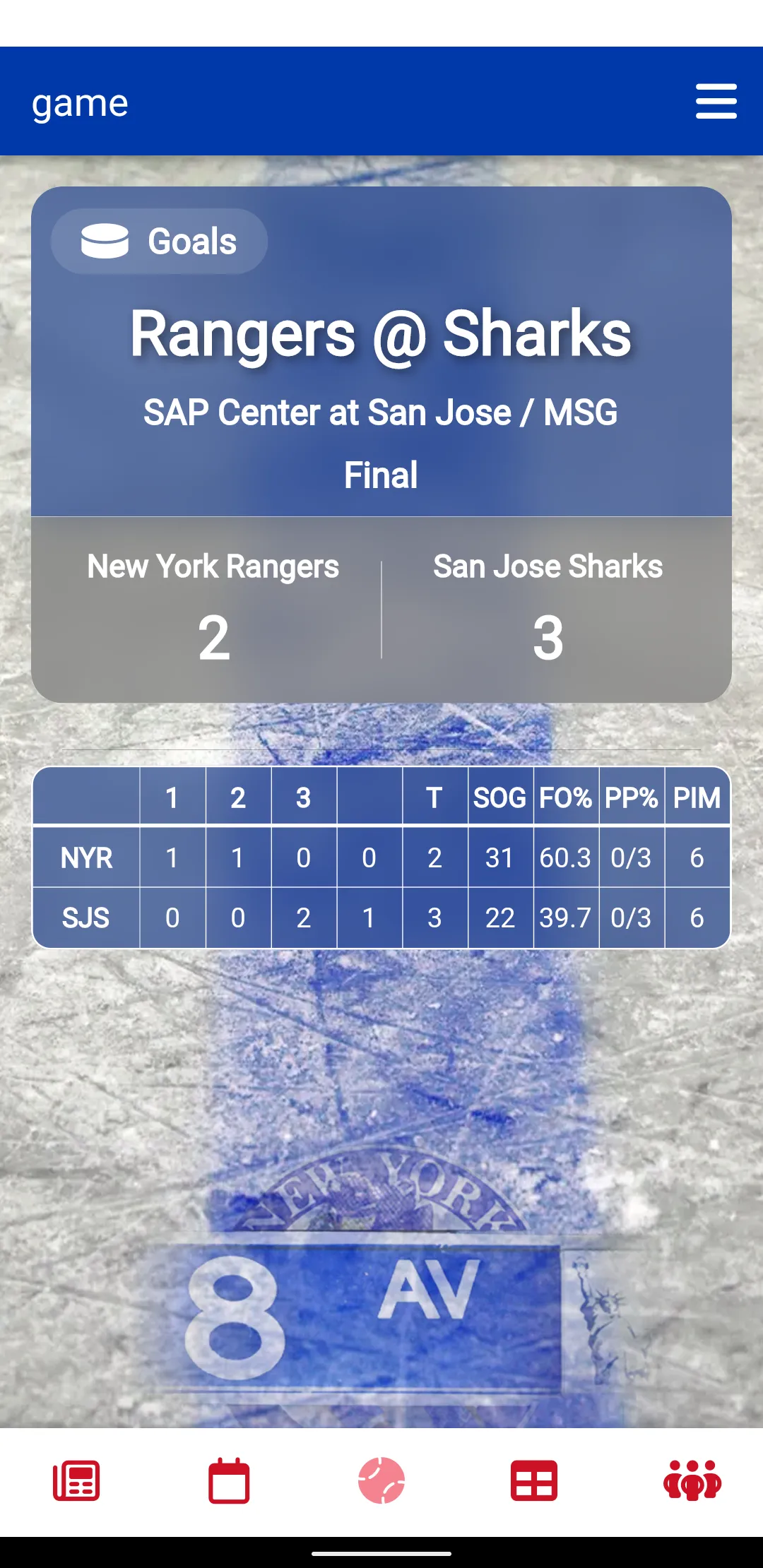 New York Hockey - Rangers Ed. | Indus Appstore | Screenshot