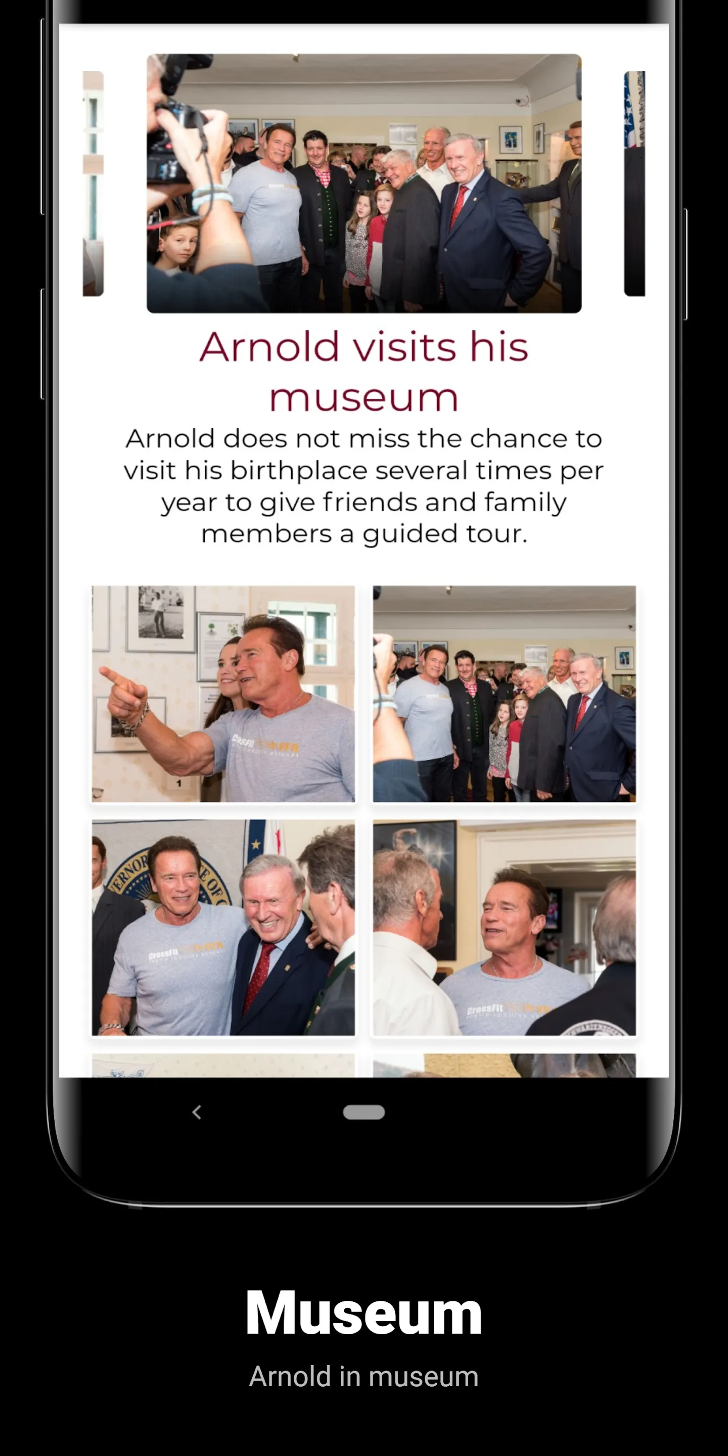 ARNOLD SCHWARZENEGGER MUSEUM | Indus Appstore | Screenshot