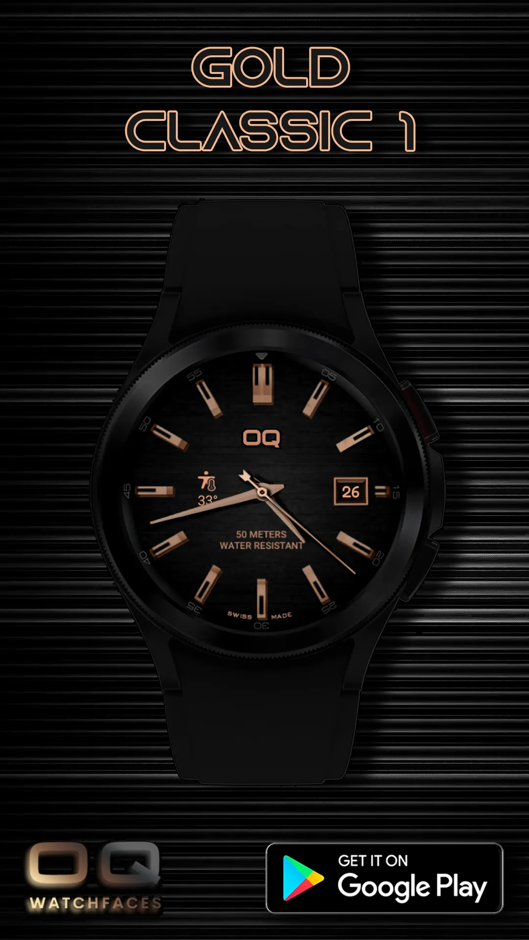 Gold Classic 1 Wear OS | Indus Appstore | Screenshot