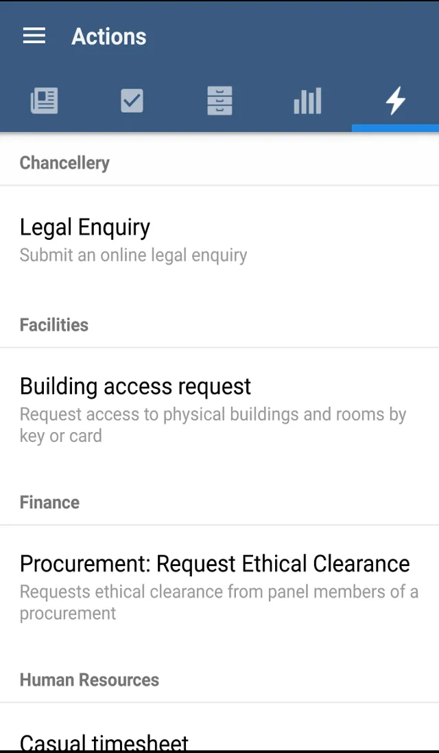 UniSA Forms | Indus Appstore | Screenshot