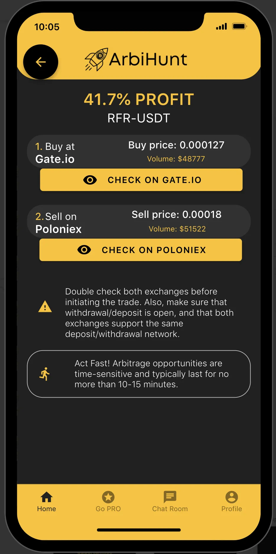 ArbiHunt - Crypto Arbitrage | Indus Appstore | Screenshot