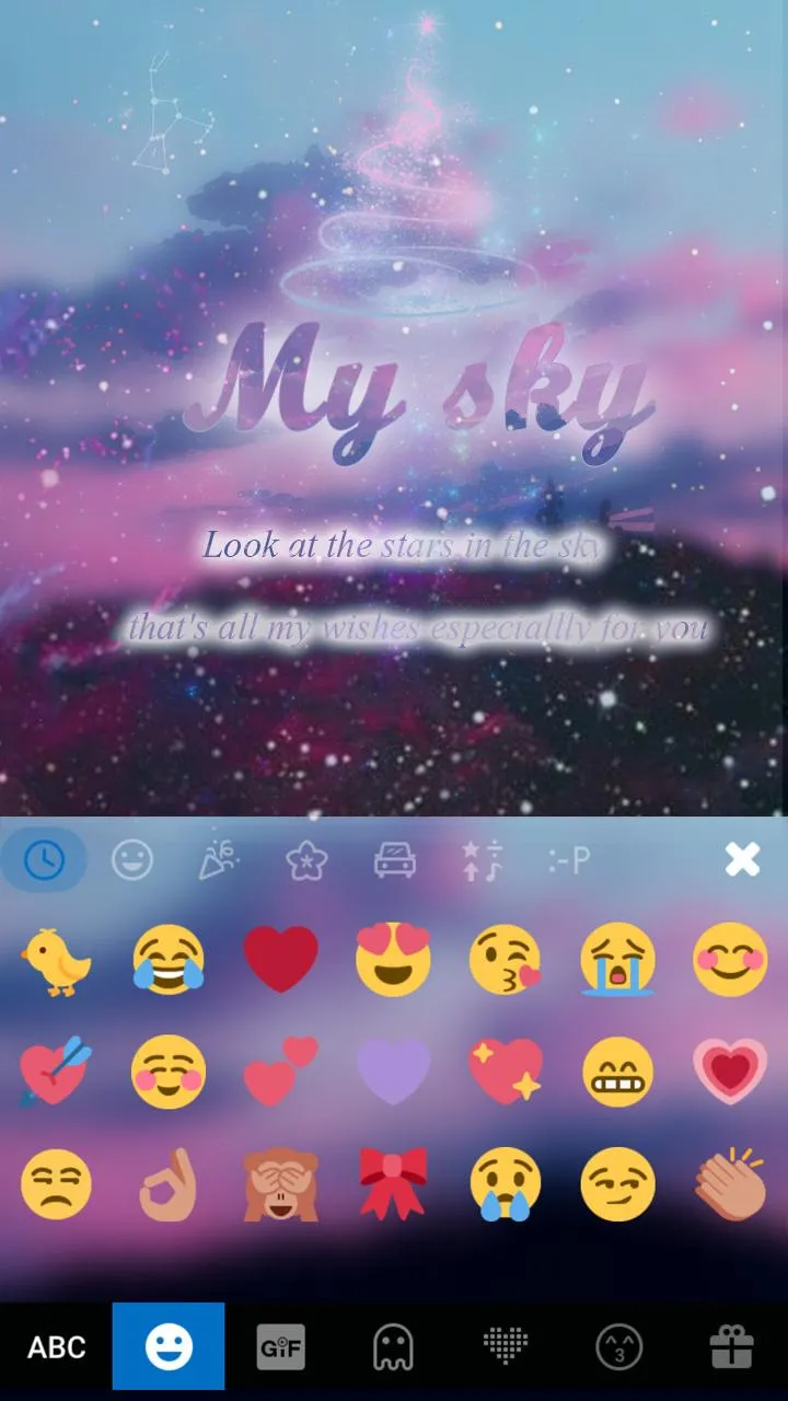 Colorful Sky Keyboard | Indus Appstore | Screenshot