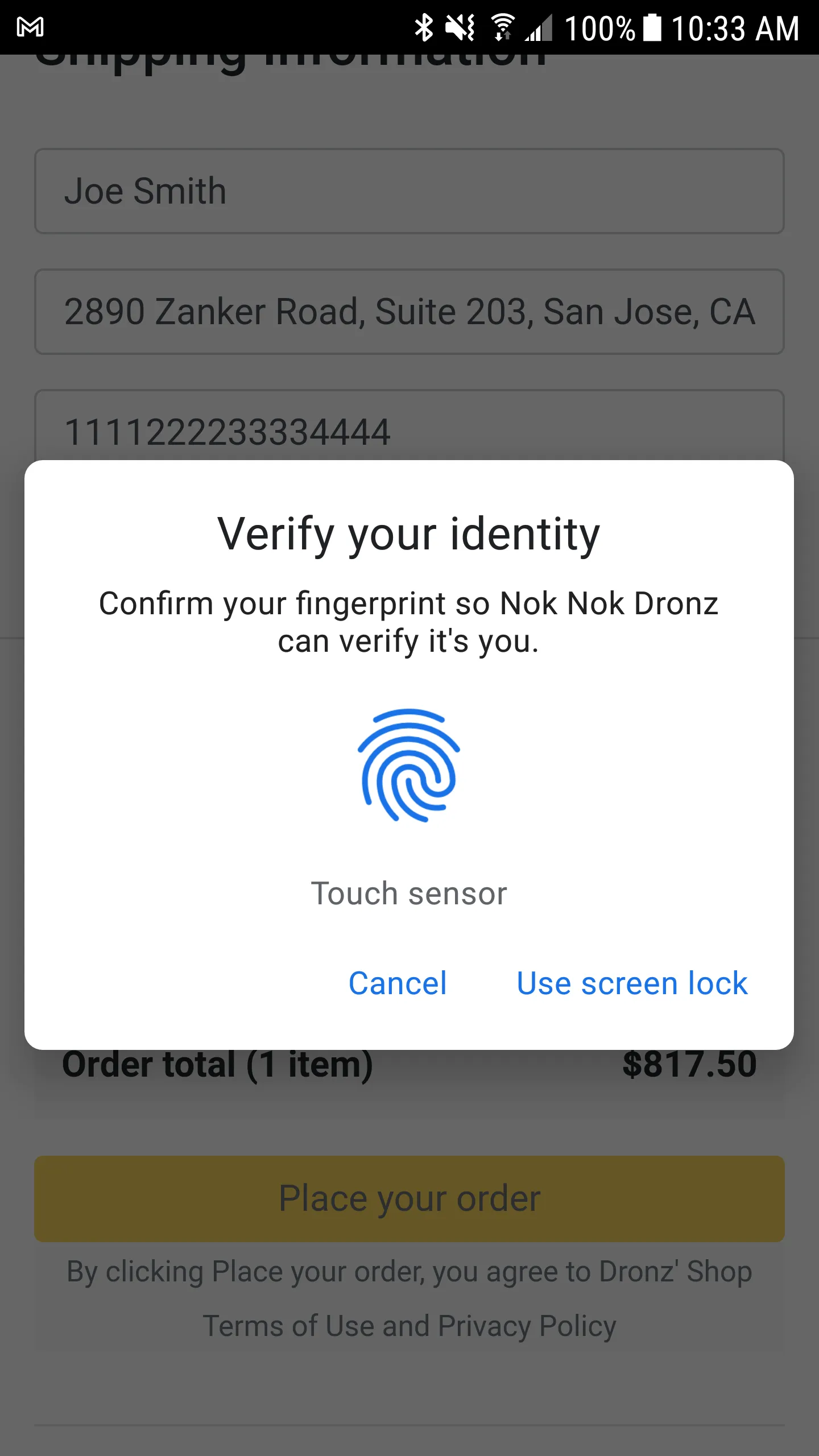 Nok Nok™ ShopAuth | Indus Appstore | Screenshot