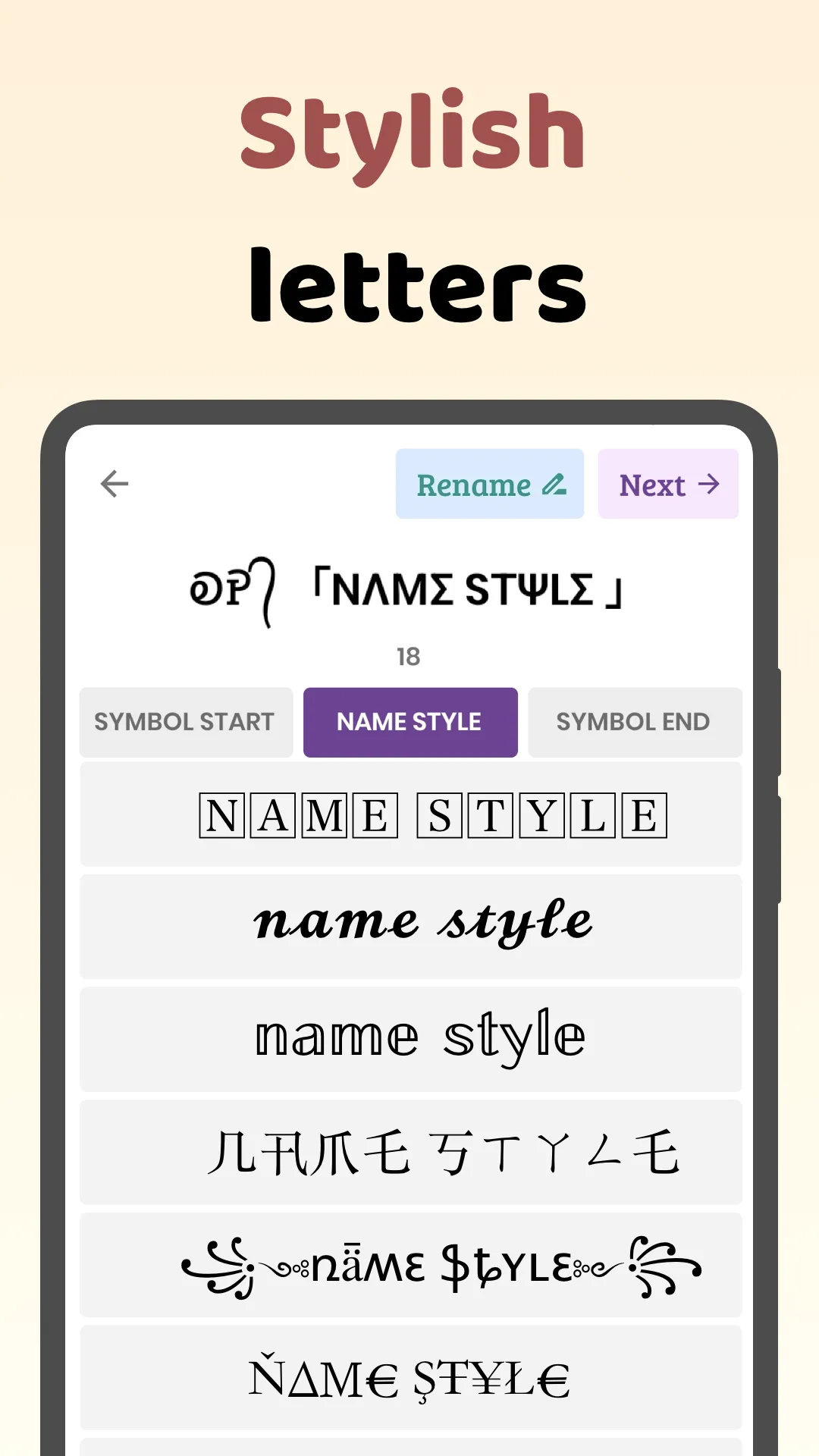 Name style: Nickname Generator | Indus Appstore | Screenshot