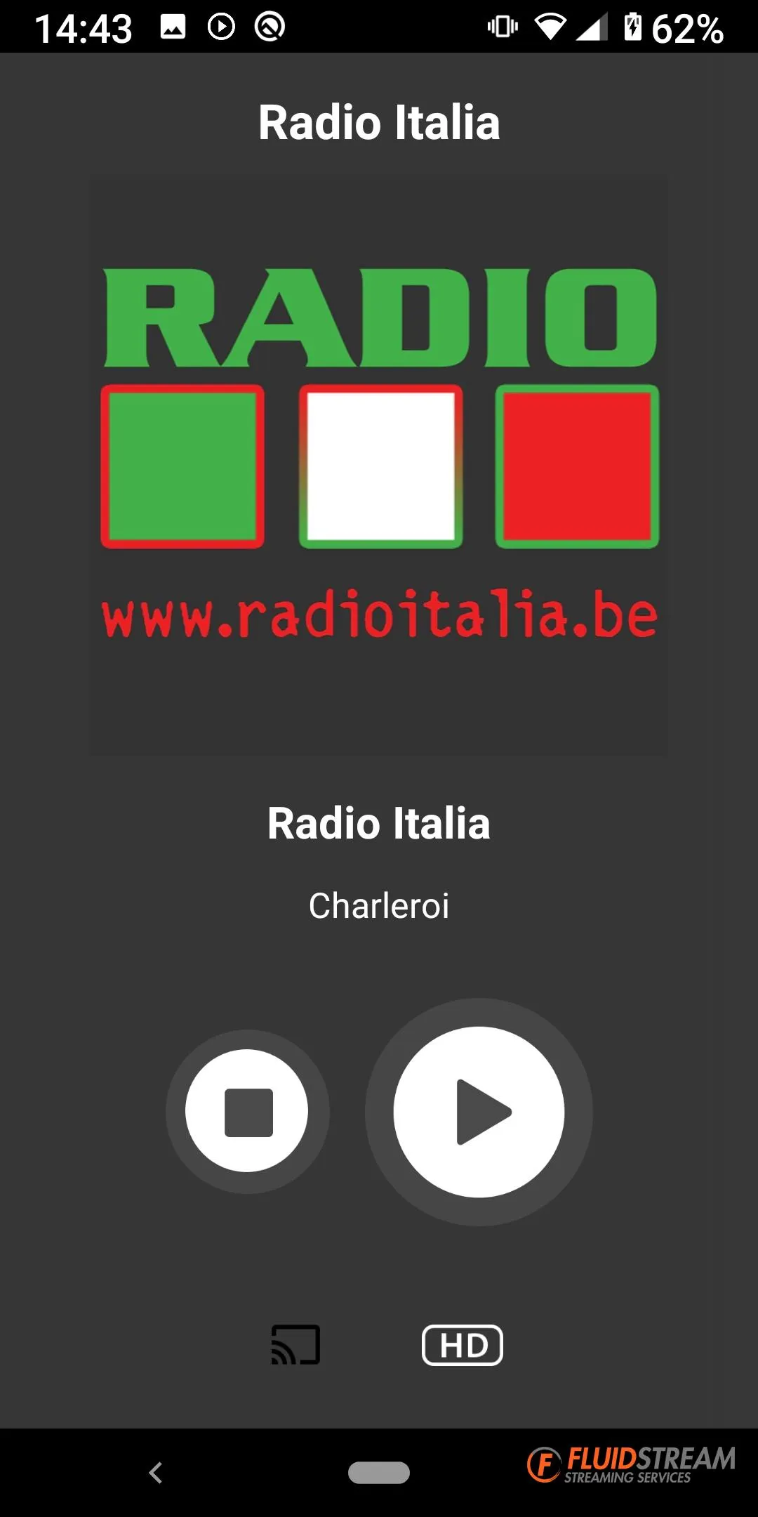 Radio Italia Charleroi | Indus Appstore | Screenshot