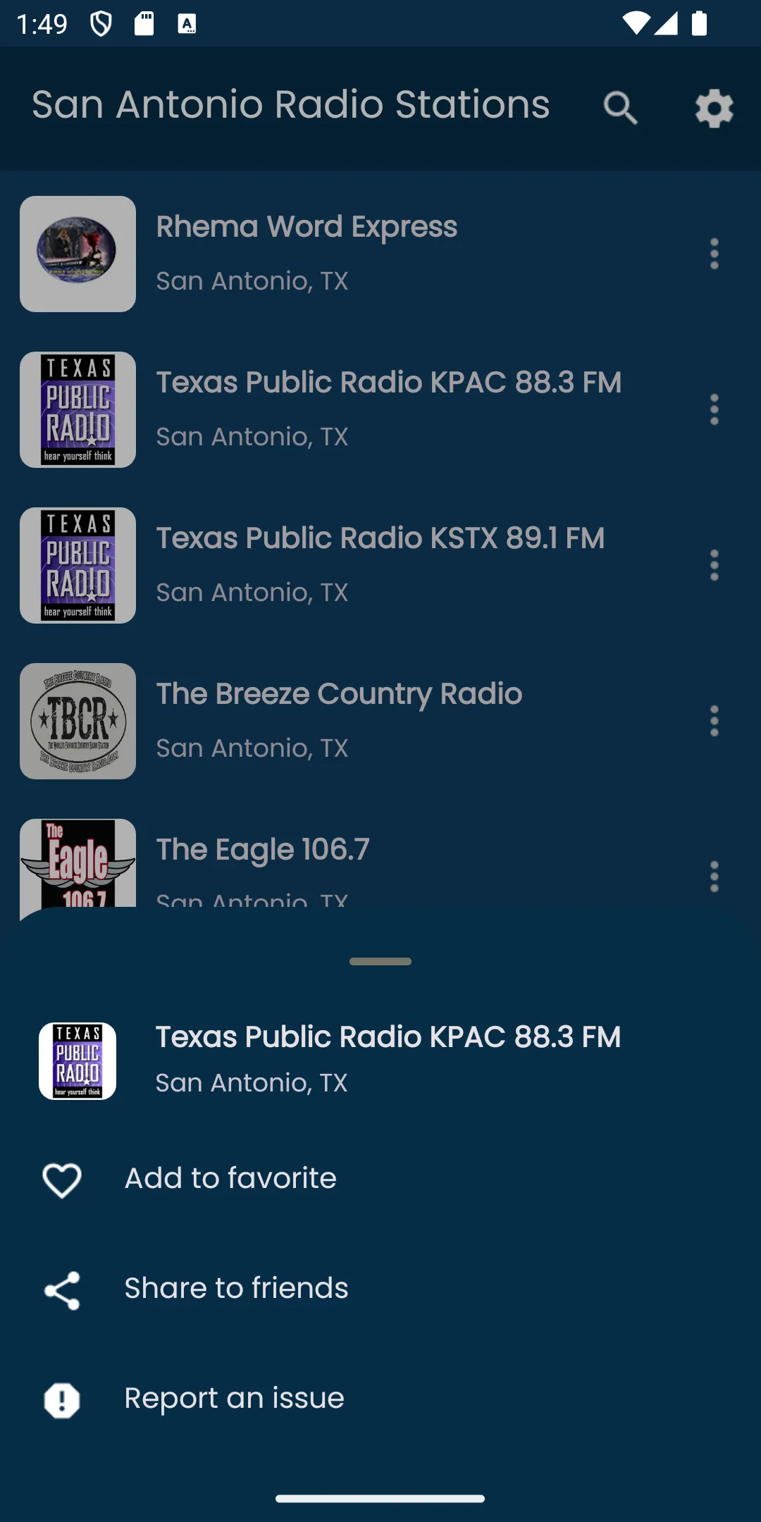 Radios from San Antonio | Indus Appstore | Screenshot