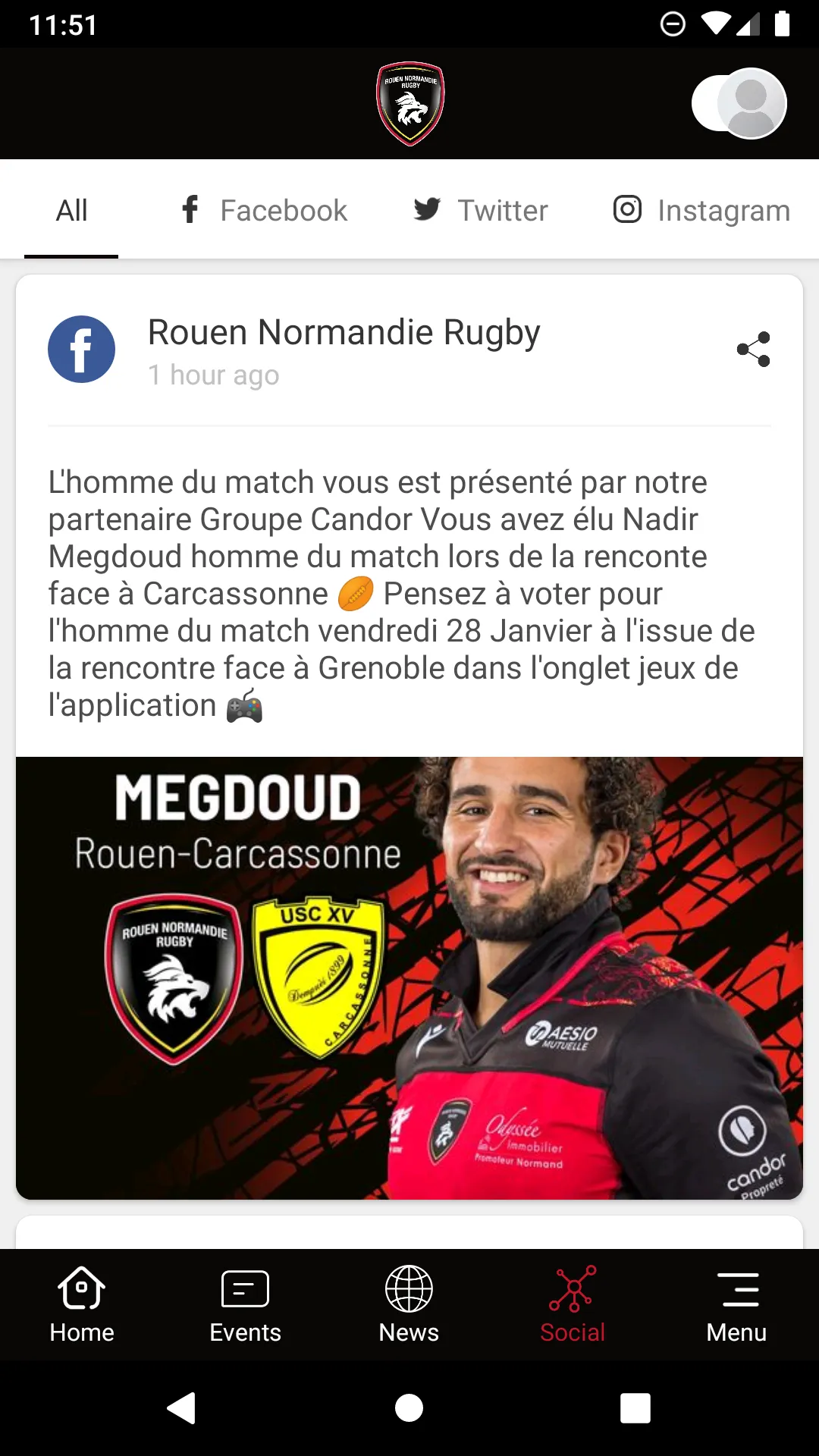 Rouen Normandie Rugby | Indus Appstore | Screenshot