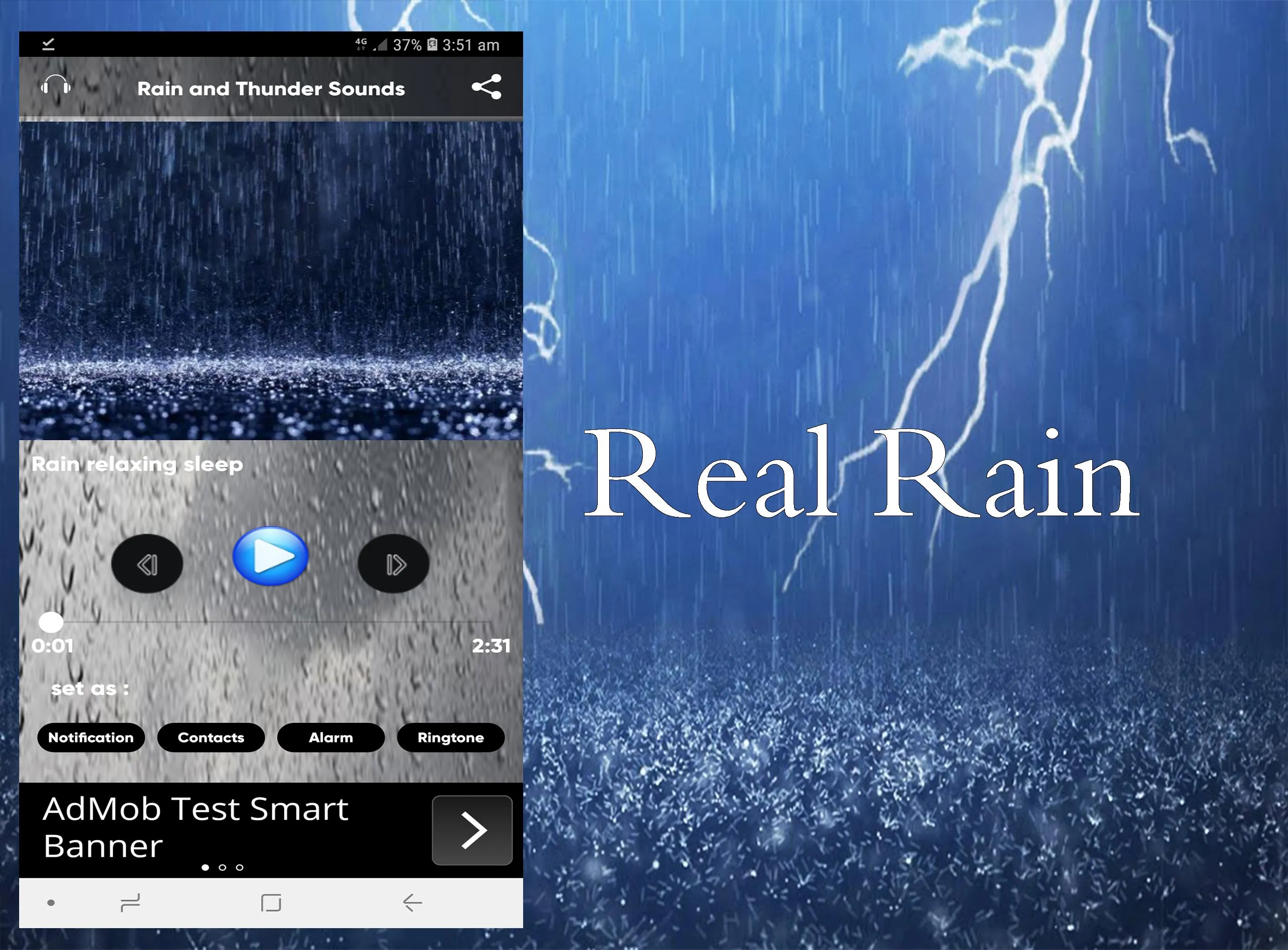 Rain & Thunder Sounds | Indus Appstore | Screenshot