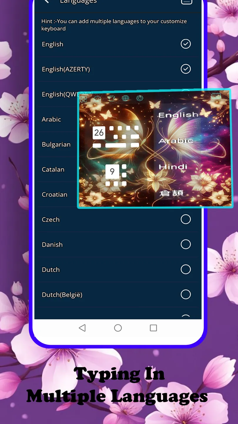 Sakura Butterfly Keyboard | Indus Appstore | Screenshot