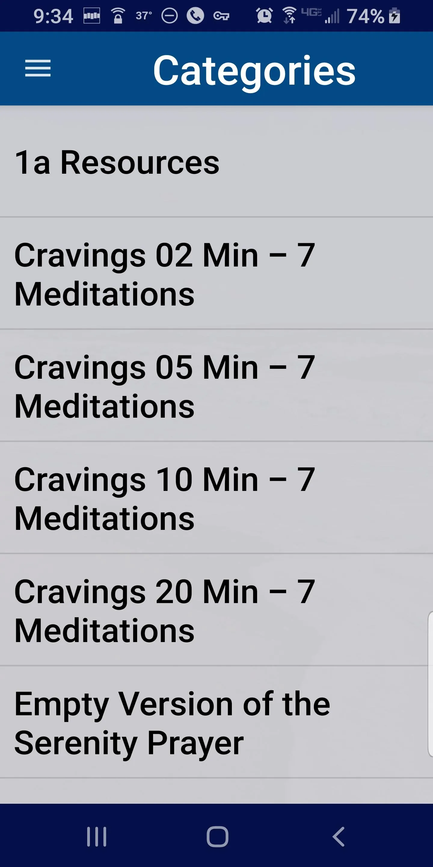 Sober Meditations and Recovery | Indus Appstore | Screenshot