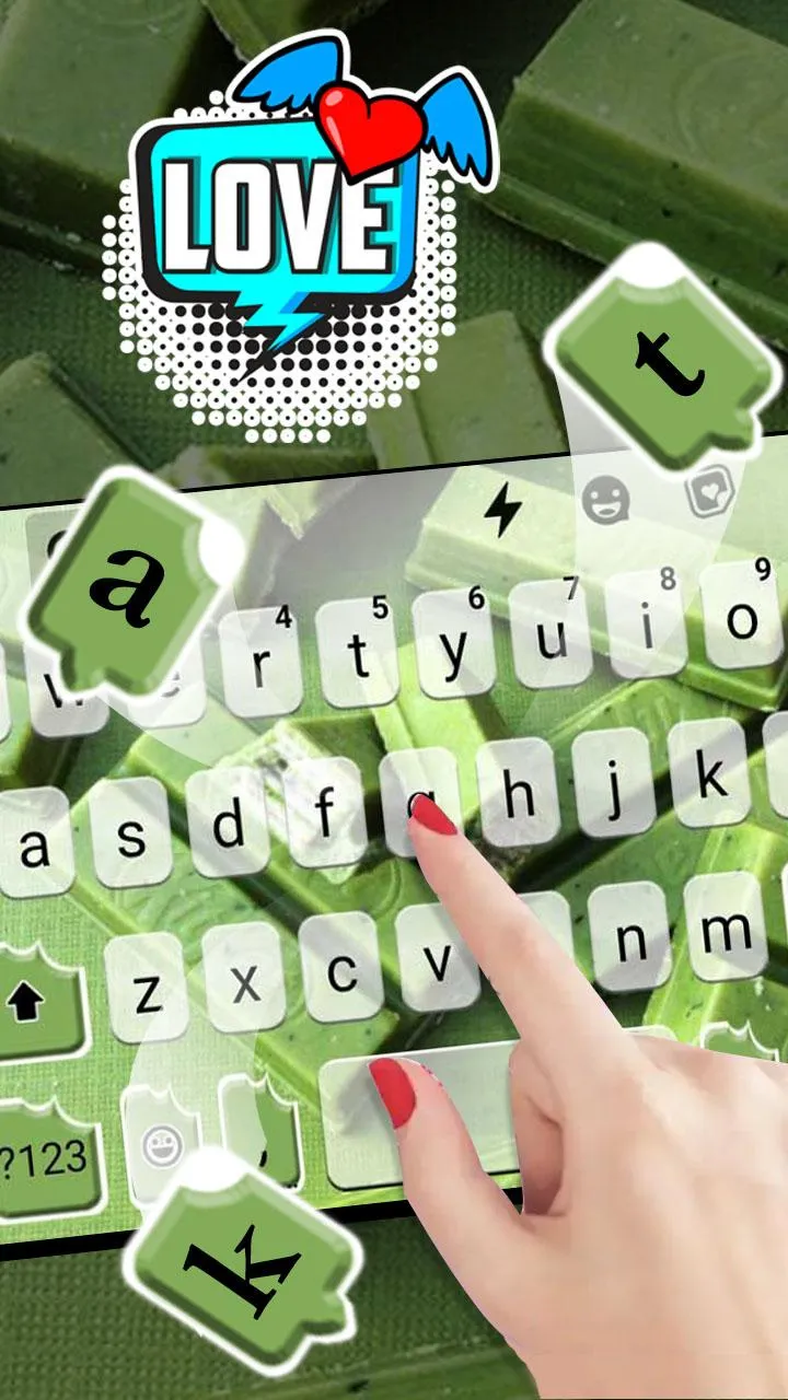 Green Matcha Candy Keyboard Ba | Indus Appstore | Screenshot