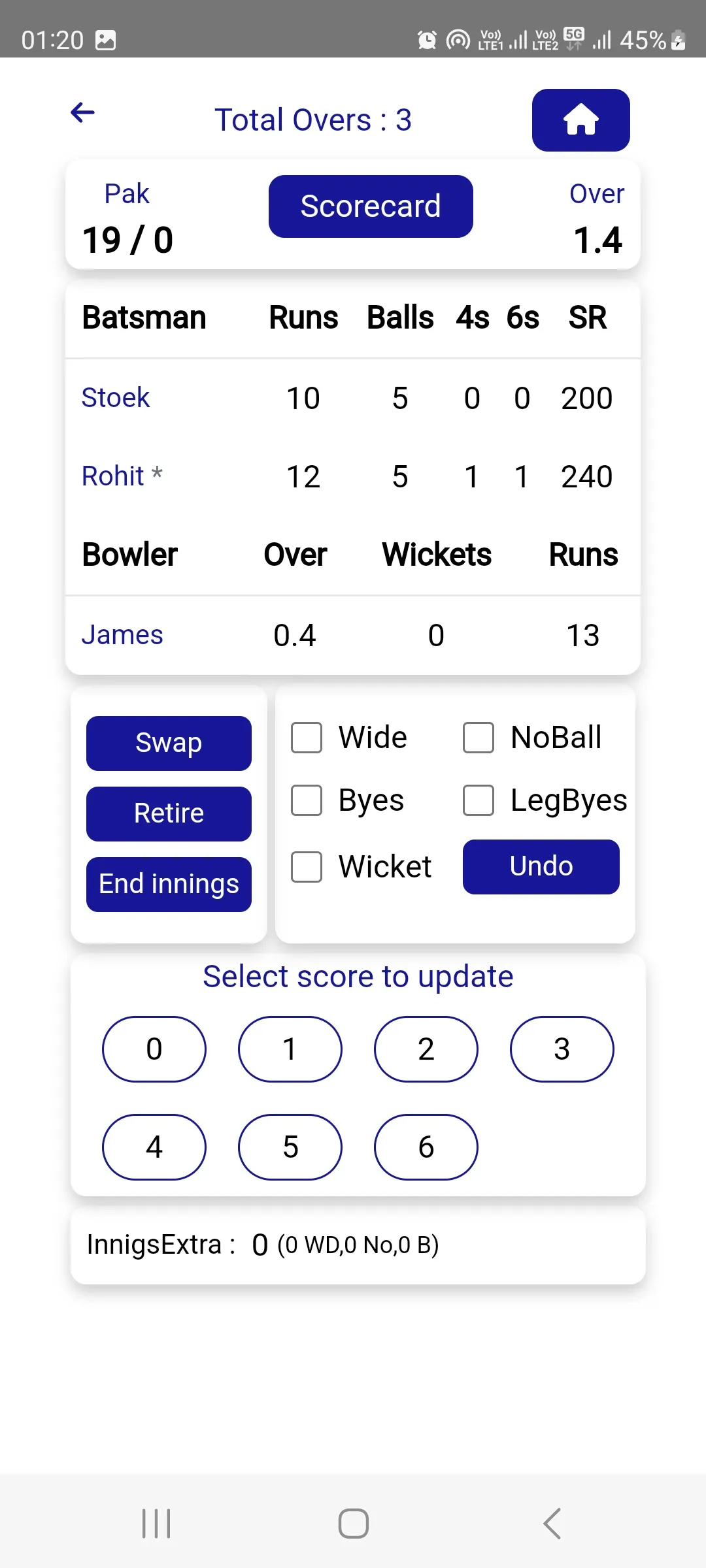 Cricket Scorer App | Indus Appstore | Screenshot