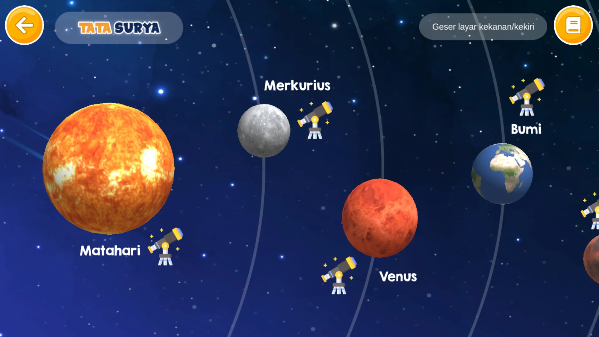 Bumi Kita dalam Tata Surya 3D | Indus Appstore | Screenshot