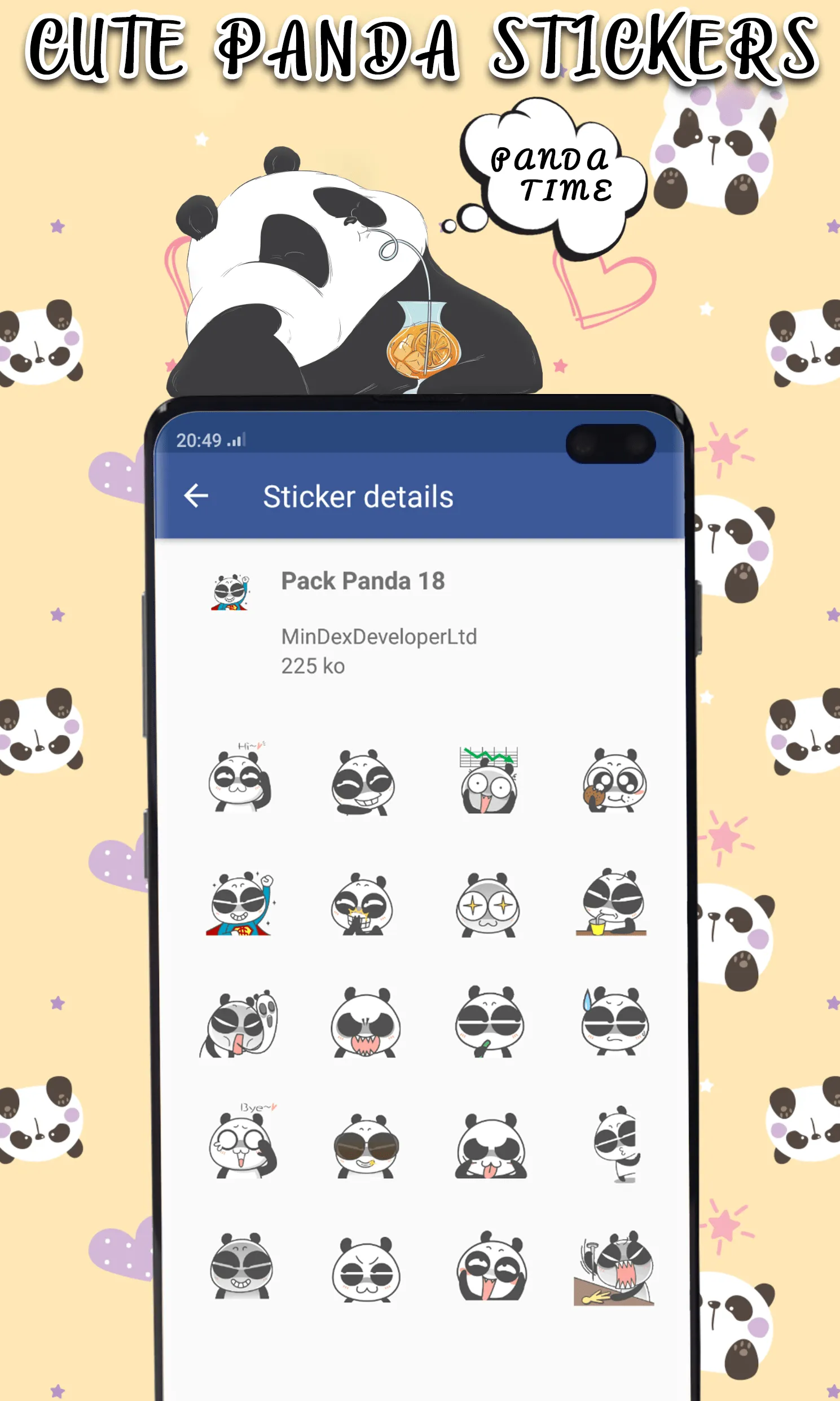 Animated Panda WhastickerApp | Indus Appstore | Screenshot