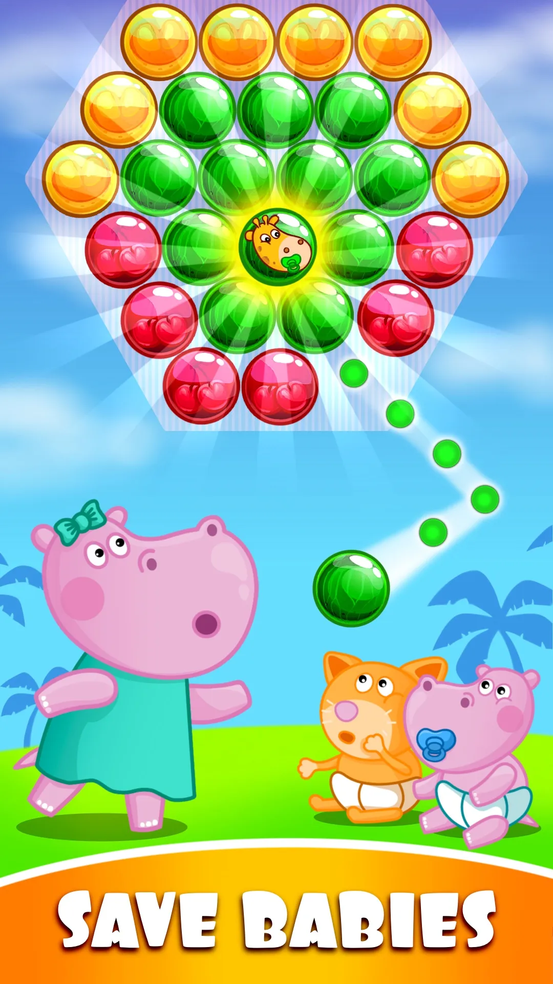 Hippo Bubble Pop Game | Indus Appstore | Screenshot