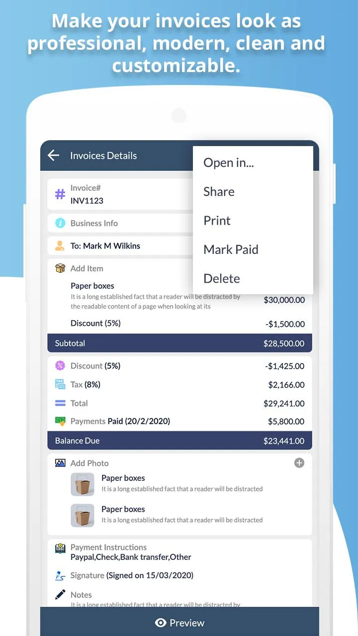 Invoice Generator and Estimate | Indus Appstore | Screenshot