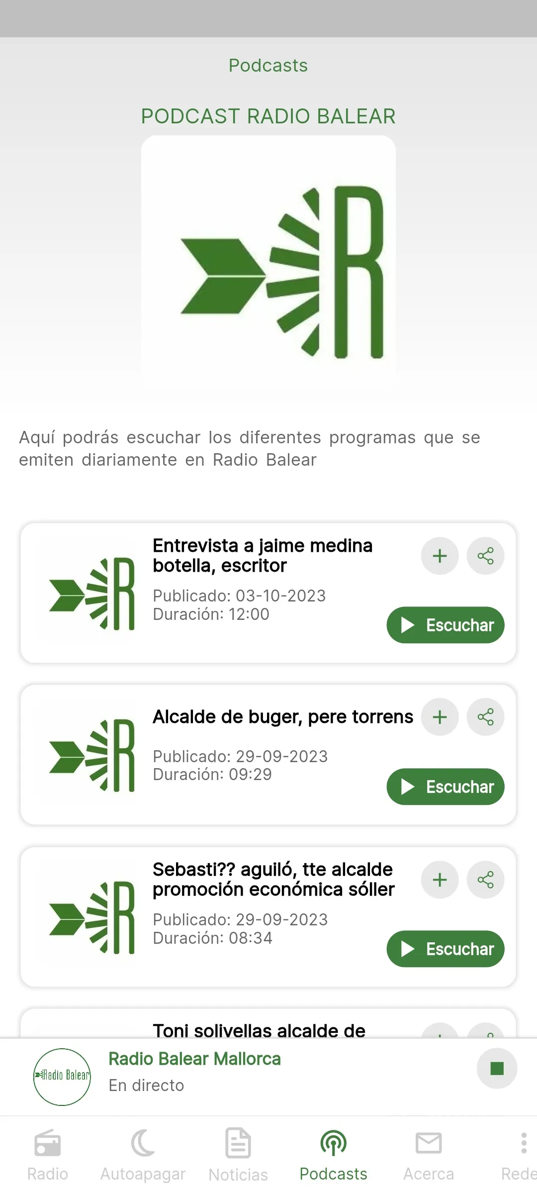 Radio Balear Directo | Indus Appstore | Screenshot