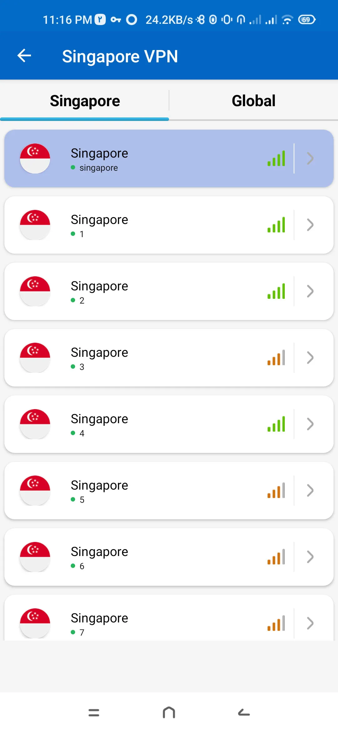 Singapore VPN - Fast & Secure | Indus Appstore | Screenshot