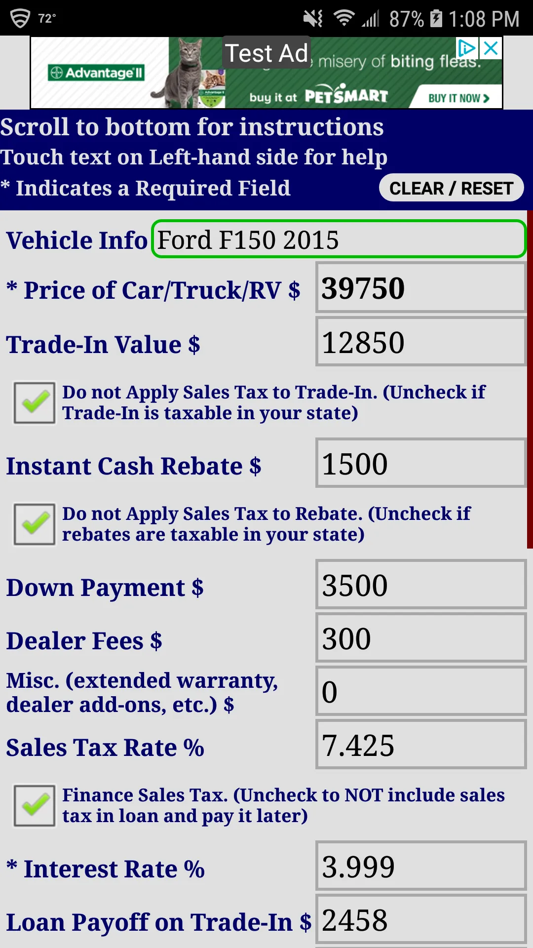 Car Truck Payment Calculator | Indus Appstore | Screenshot