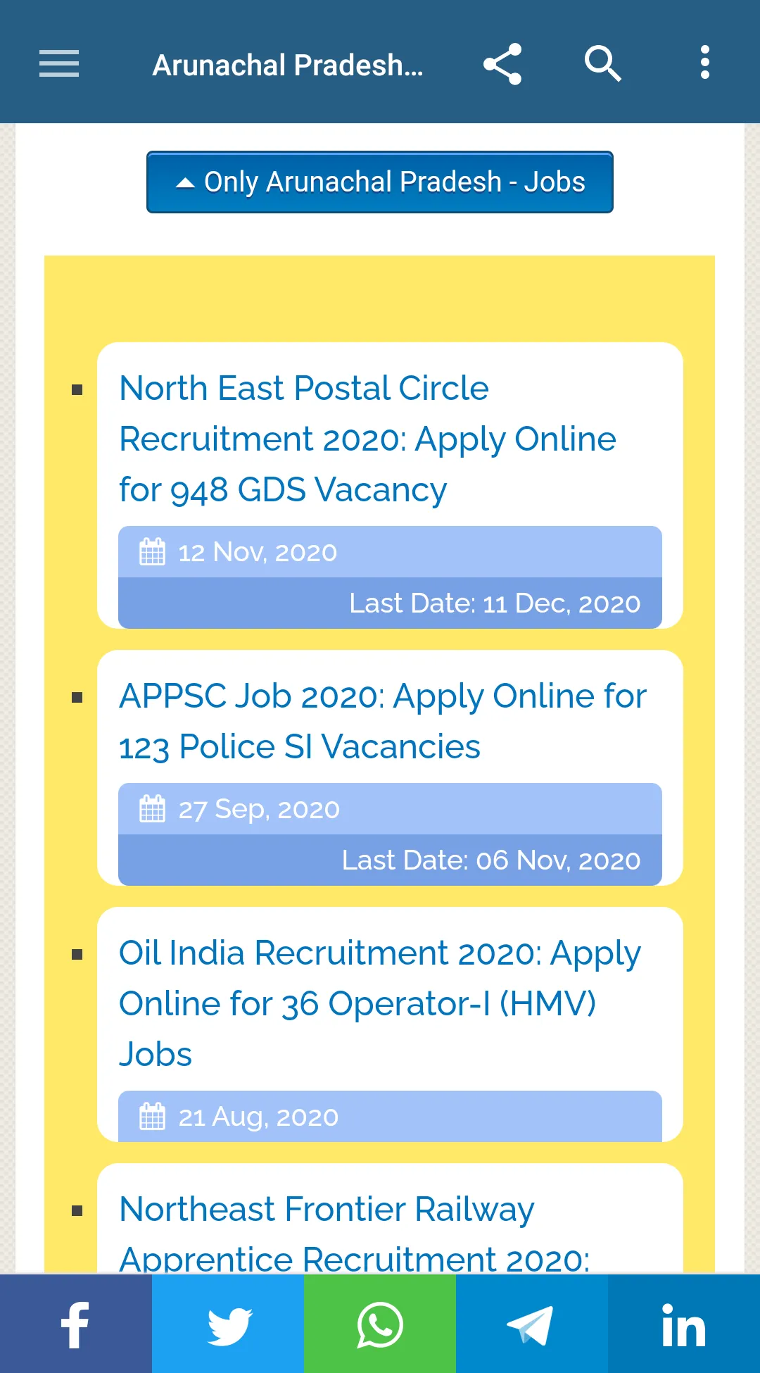 Arunachal Pradesh Job Alert | Indus Appstore | Screenshot