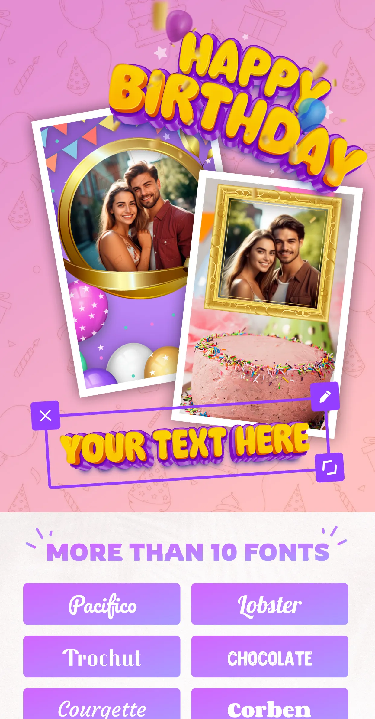 Happy birthday photo frame | Indus Appstore | Screenshot