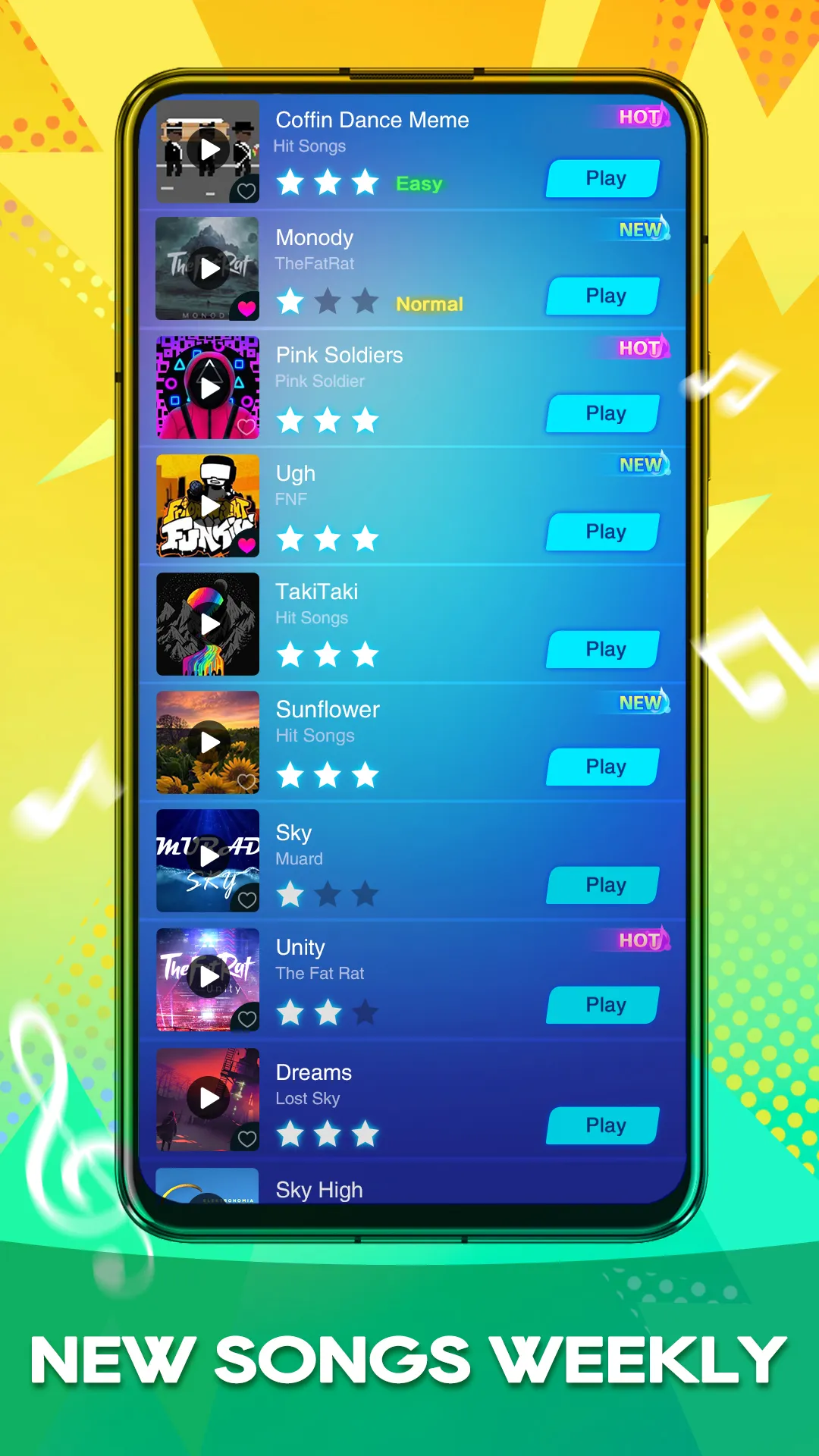 Piano Music Heart: Pop Tiles | Indus Appstore | Screenshot