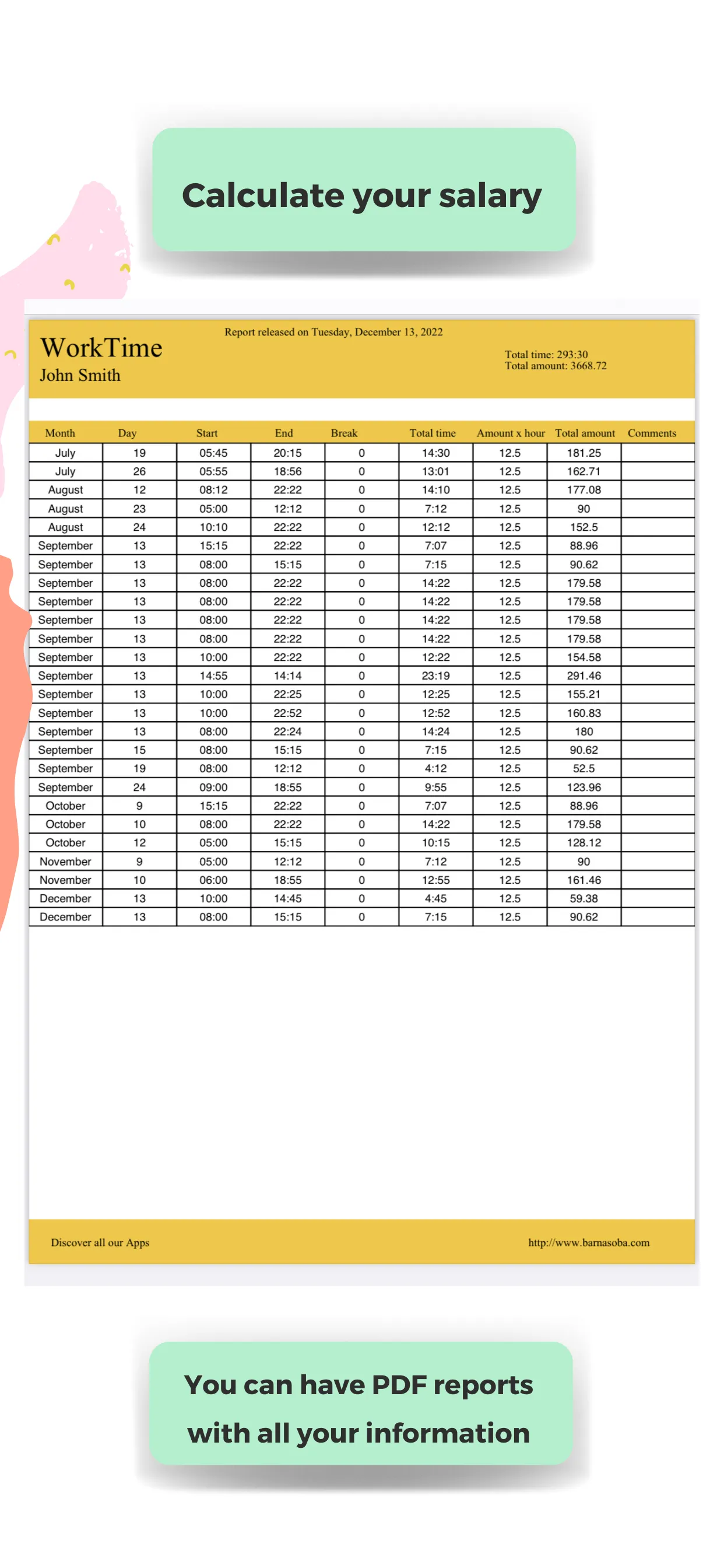 Work Time and Hours Tracker | Indus Appstore | Screenshot