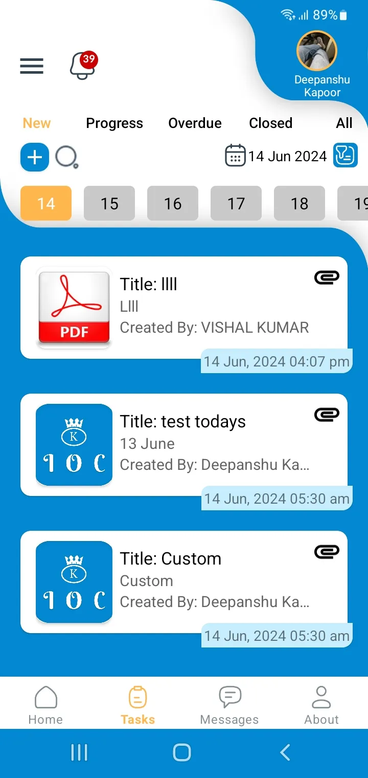 KrestIOC Task Activity Job | Indus Appstore | Screenshot