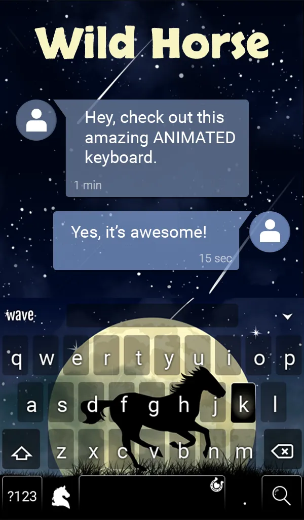 Wild Horse Animated Keyboard | Indus Appstore | Screenshot