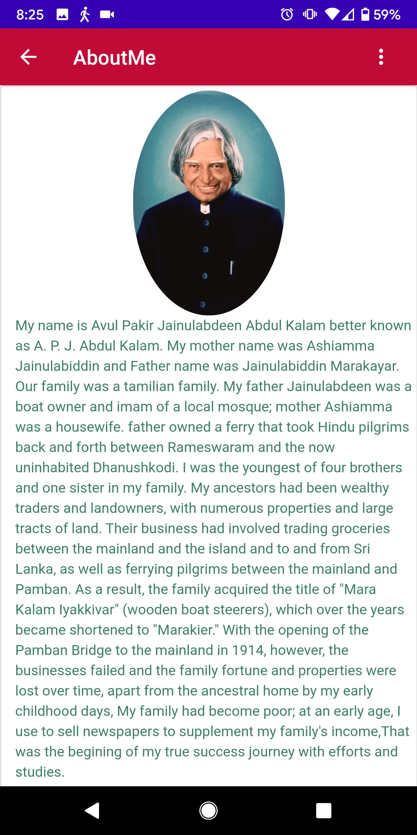 Dr. APJ Abdul Kalam  Biography | Indus Appstore | Screenshot