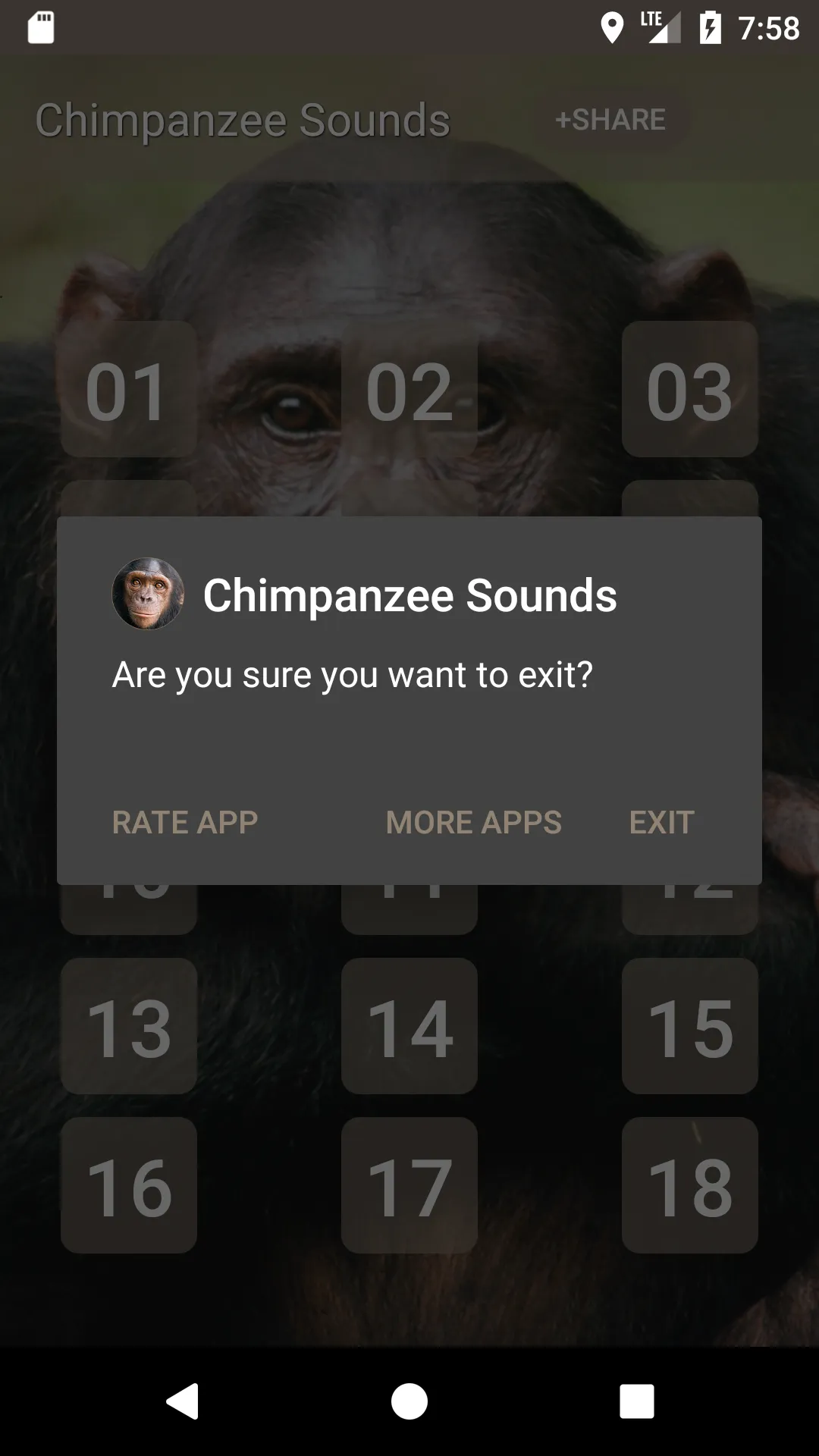 Chimpanzee Sounds | Indus Appstore | Screenshot