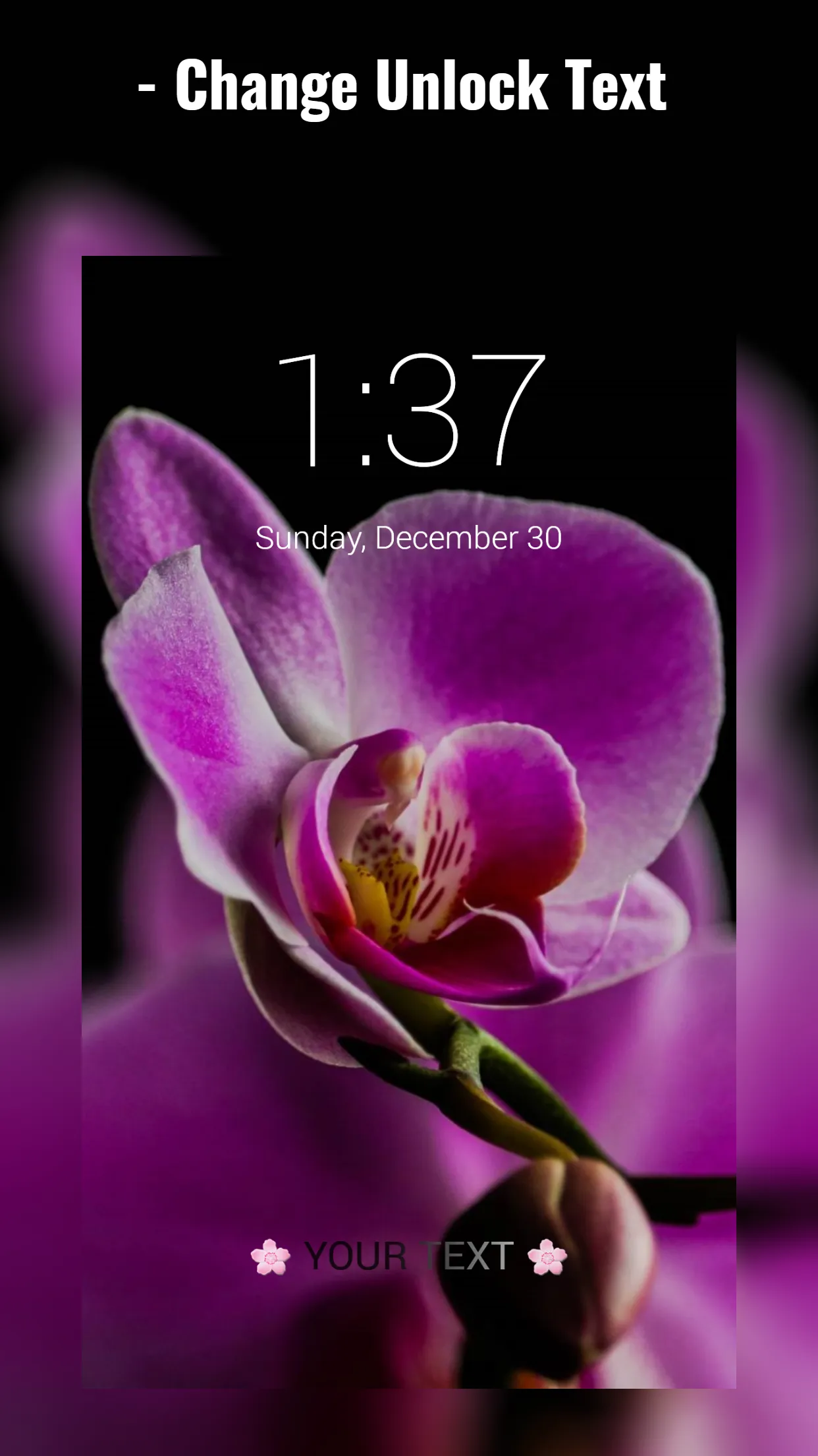 Orchid Lock Screen | Indus Appstore | Screenshot