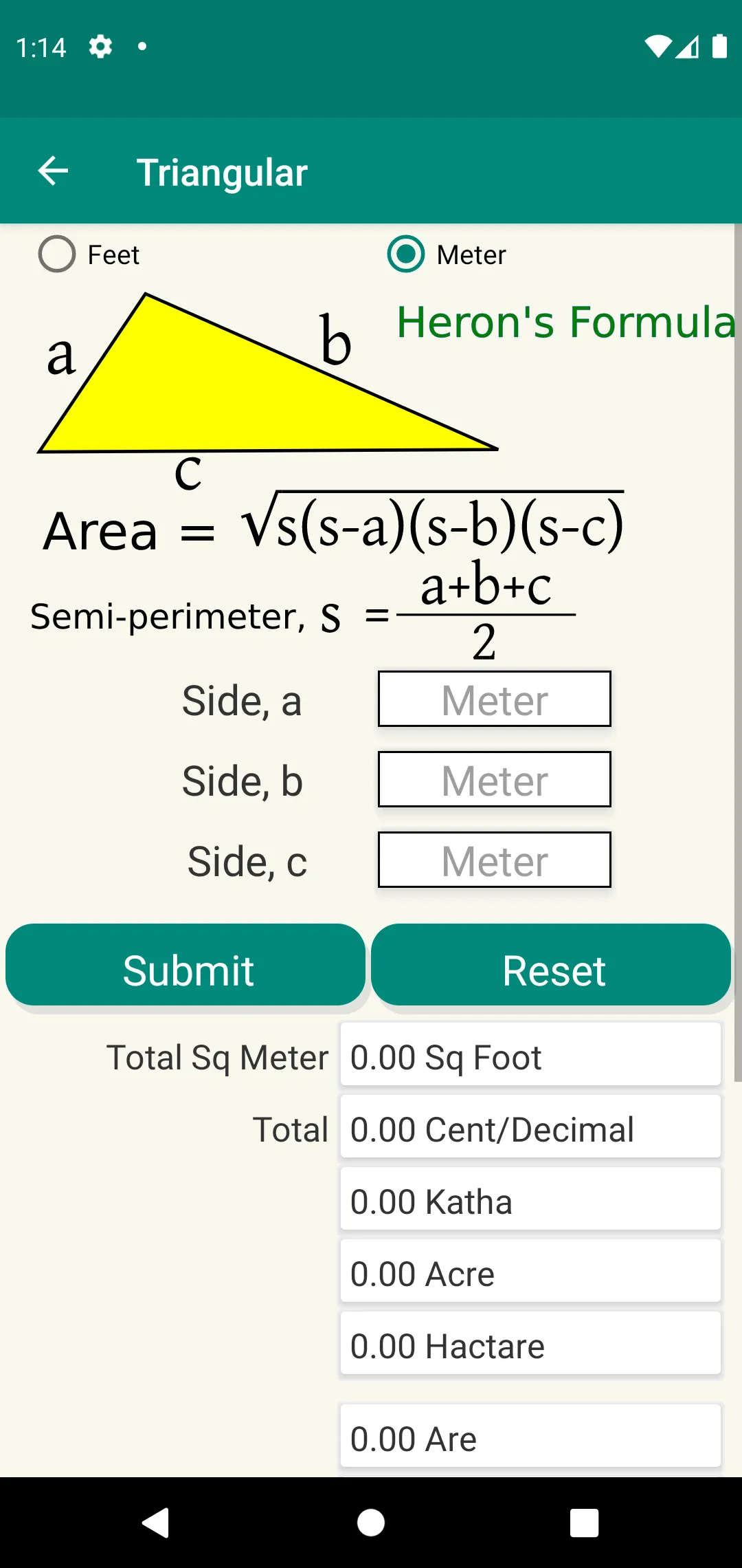 Calculator For Land: All Shape | Indus Appstore | Screenshot