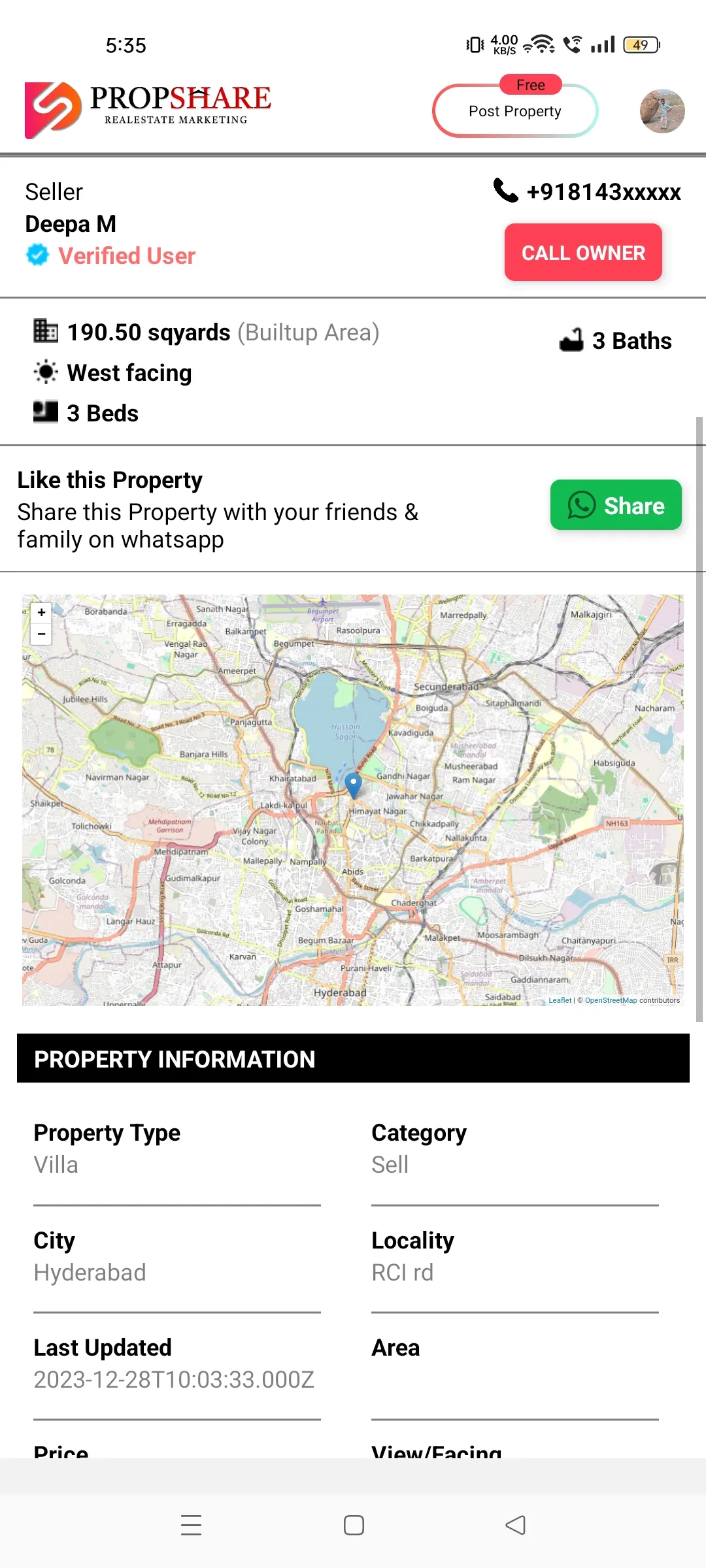 Propshare -Buy,Rent,Sell Flats | Indus Appstore | Screenshot