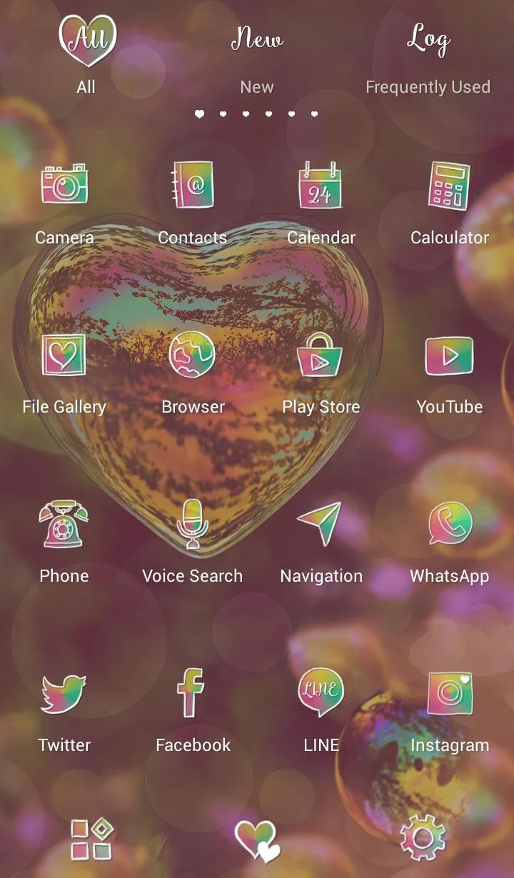 Heart Bubble Theme +HOME | Indus Appstore | Screenshot