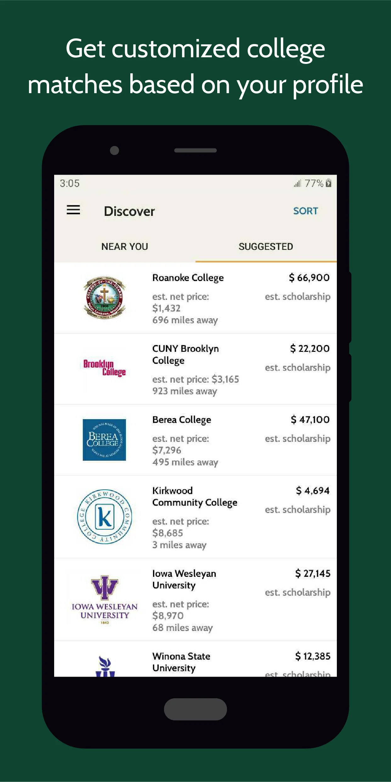 College Scholarship Calculator | Indus Appstore | Screenshot