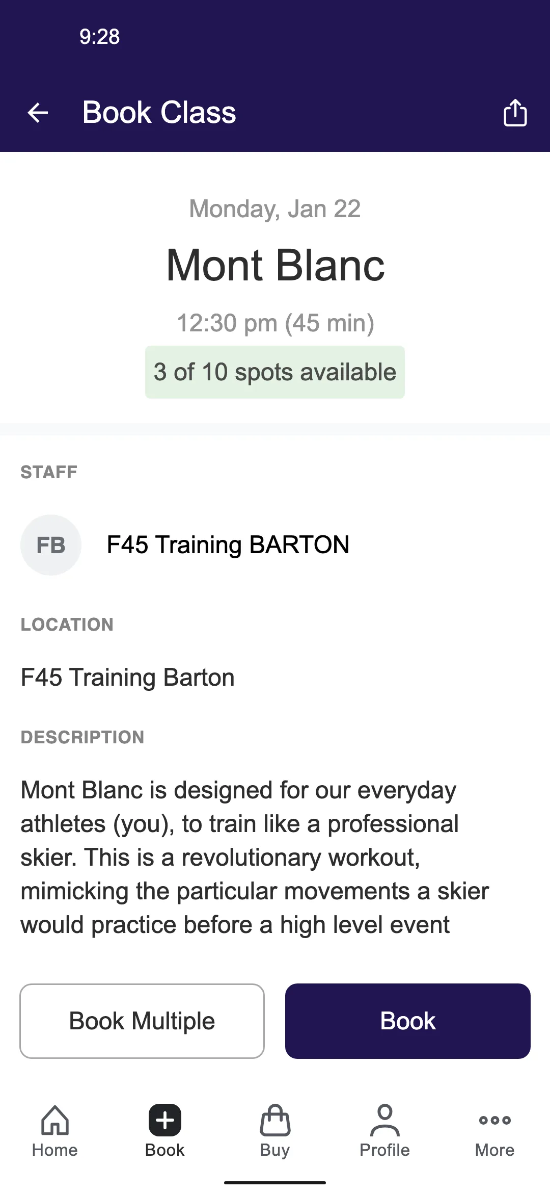 Mindbody x F45 | Indus Appstore | Screenshot