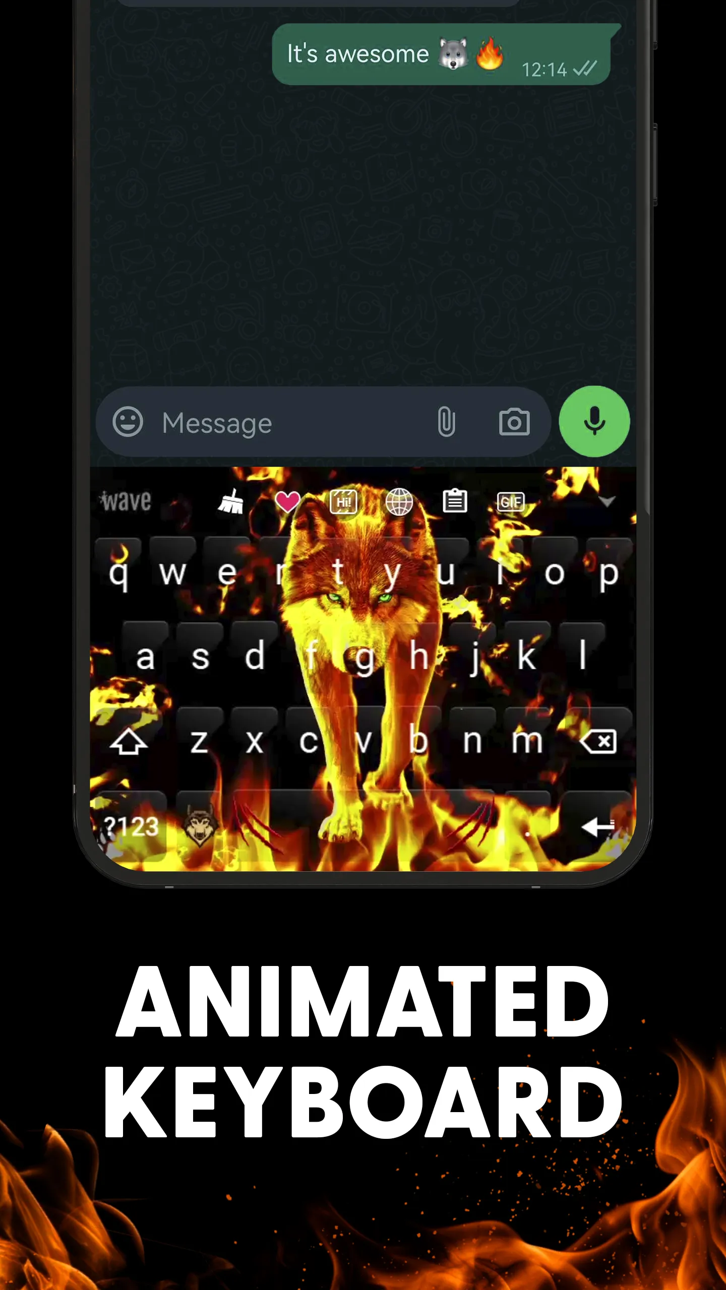 Fire Wallpaper Theme Lone Wolf | Indus Appstore | Screenshot