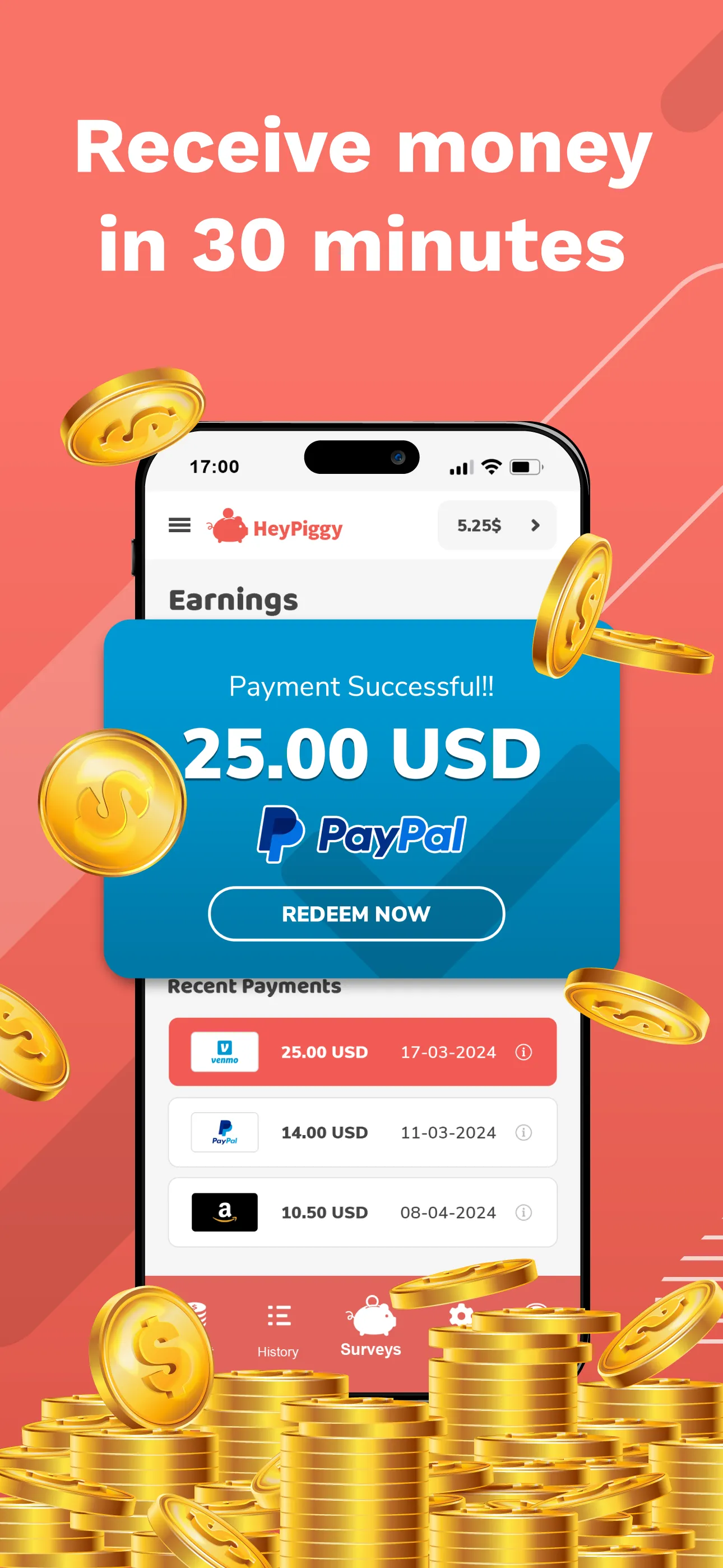 HeyPiggy - Paid Surveys | Indus Appstore | Screenshot