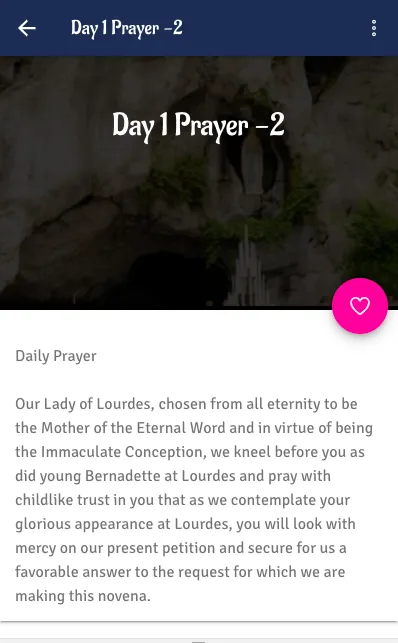 Novena to Our Lady of Lourdes | Indus Appstore | Screenshot