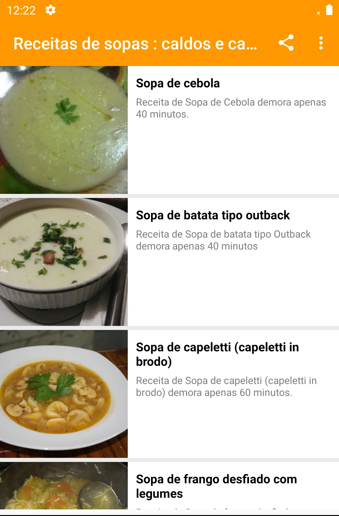 Receitas de sopas : caldos e c | Indus Appstore | Screenshot