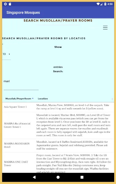 Mosque & Prayer Room Singapore | Indus Appstore | Screenshot