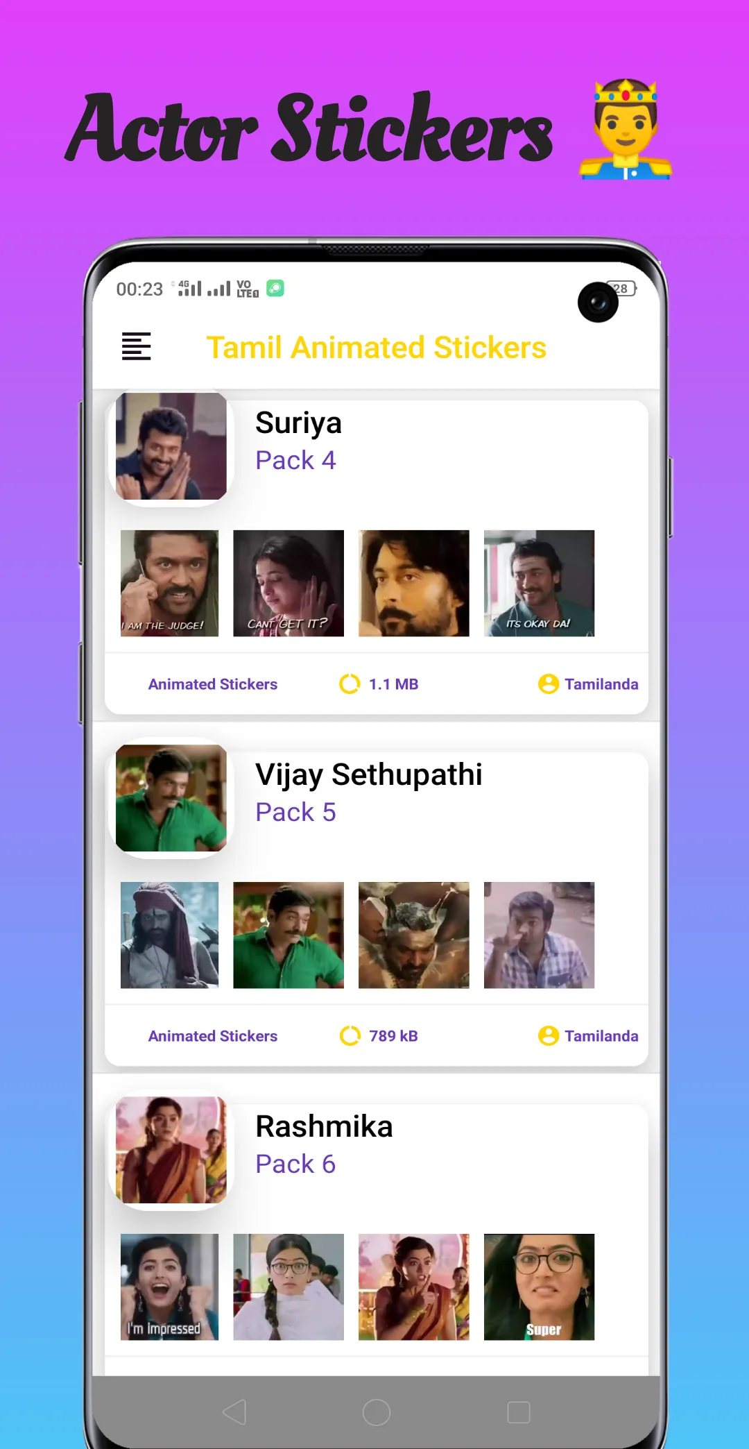 Tamil Animated Stickers | Indus Appstore | Screenshot