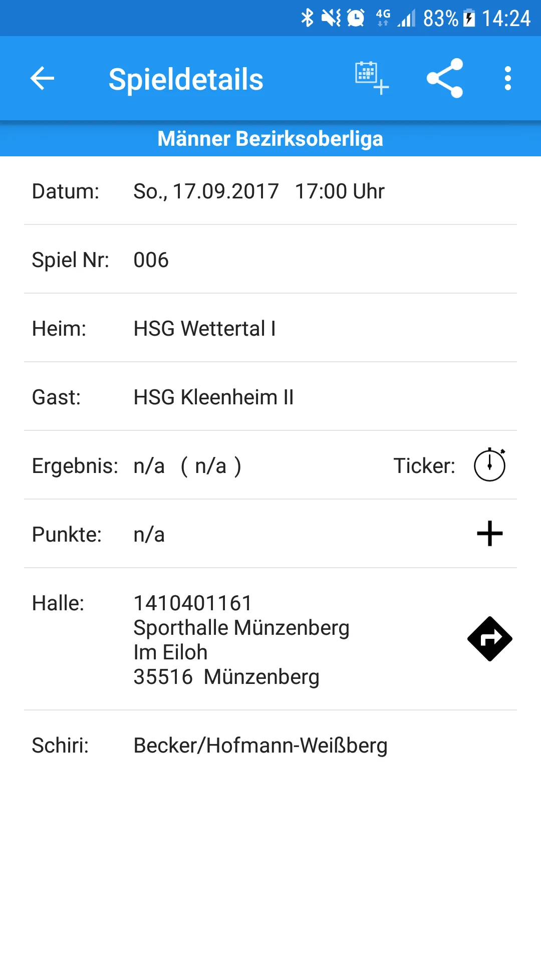 HSG Wettertal | Indus Appstore | Screenshot